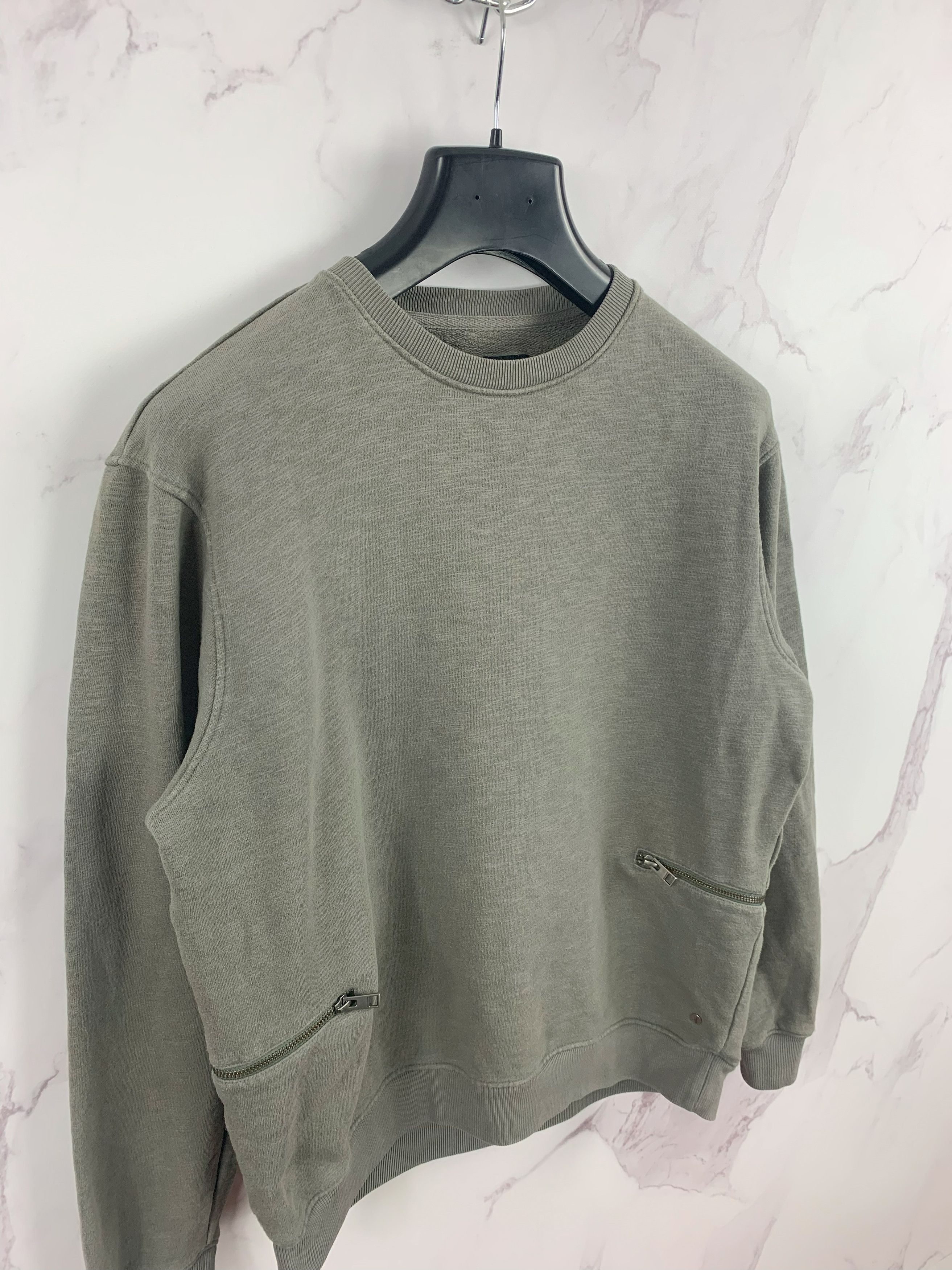 Allsaints Allsaints Griffin Crew Sweatshirt Zip Pockets Size L Size US L / EU 52-54 / 3 - 2 Thumbnail