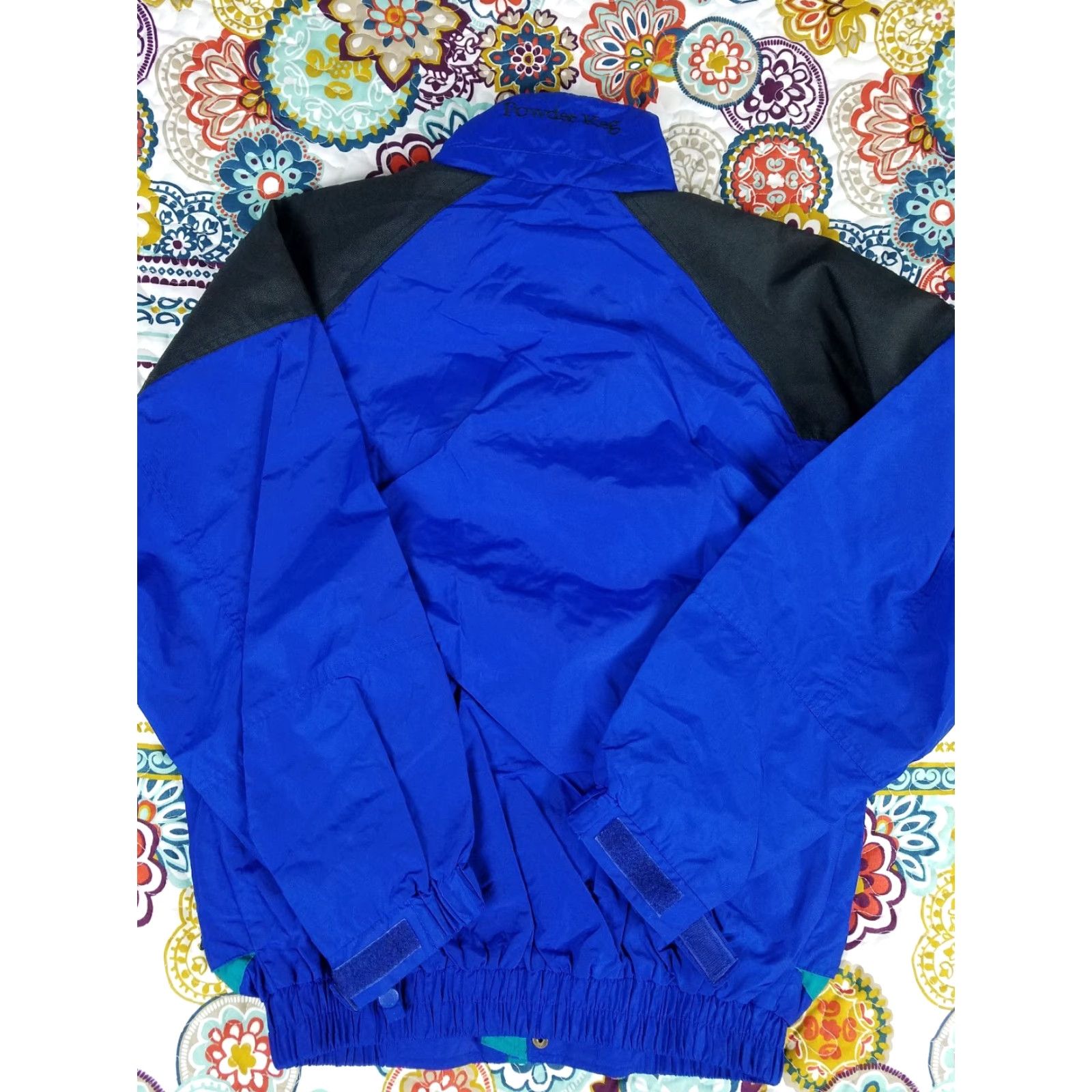 Vintage VINTAGE Columbia Powder Keg Windbreaker Jacket Mens Sz S Small Black Royal Blue Aqua Windbreaker Bomber Jacket Mens Sm Size US S / EU 44-46 / 1 - 4 Thumbnail