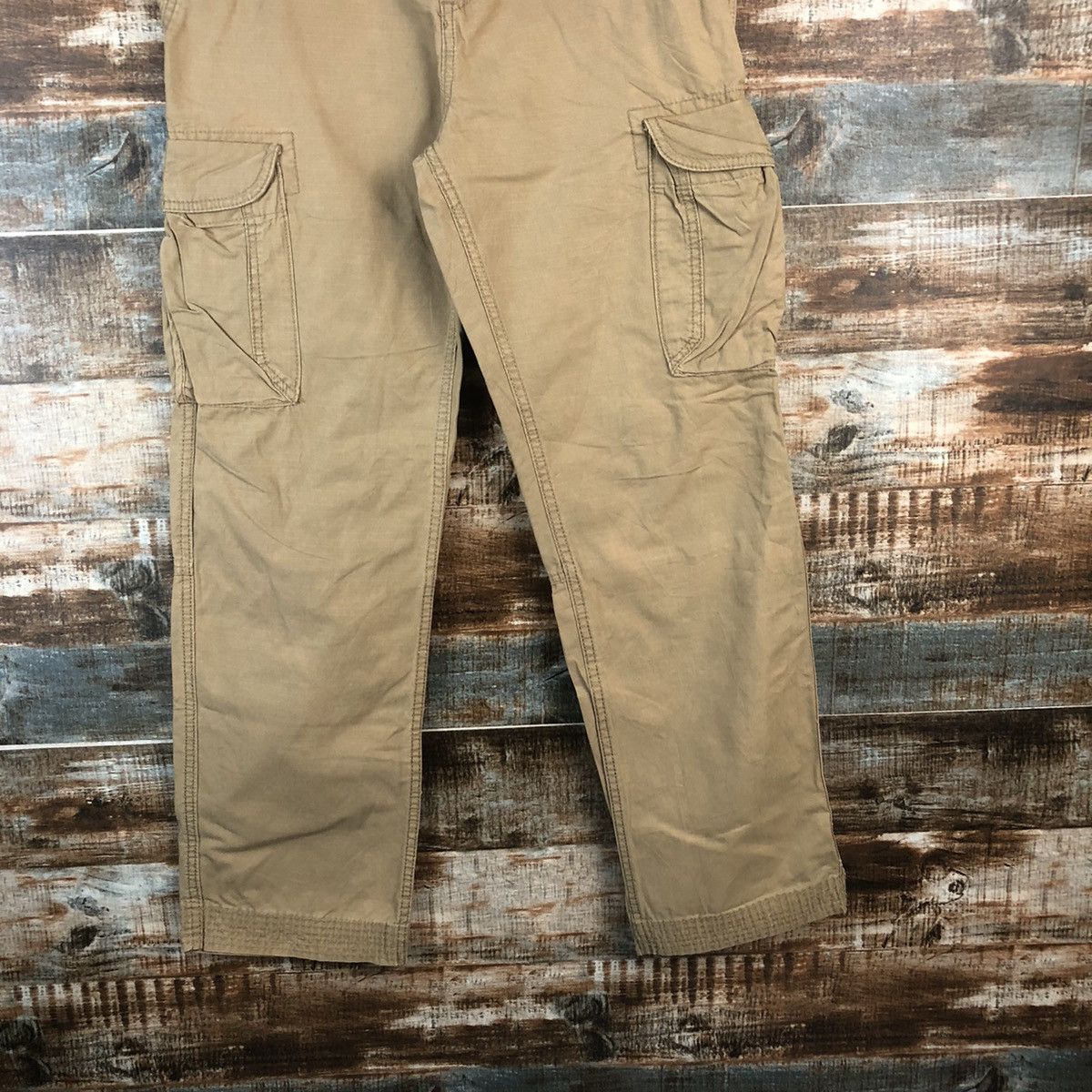 Japanese Brand DL Gap Brown Cargo Utility Multipocket Pants #C699 Size US 31 - 3 Thumbnail