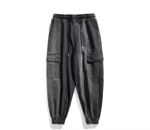 Jean 21SS Indigo Union Japan Black Denim Faded Jogger Pants Size US 30 / EU 46 - 4 Thumbnail