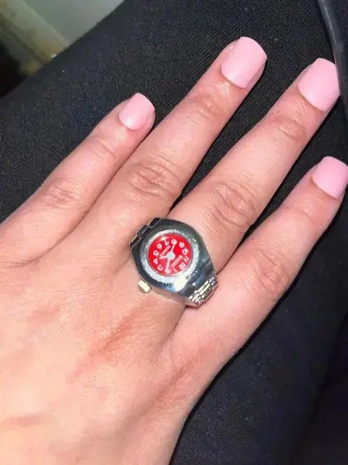 Japanese Brand Finger Watch Ring Adjustable Ring Size ONE SIZE - 4 Thumbnail