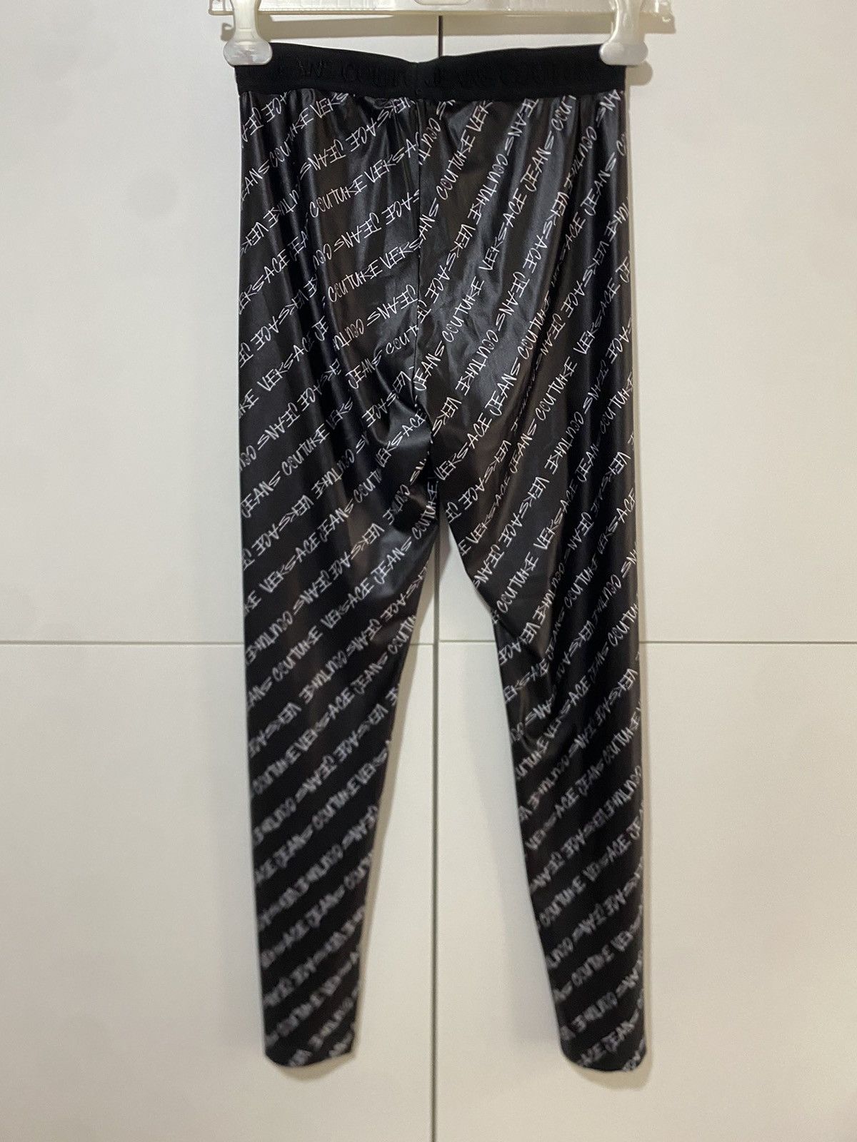 Versace Jeans Couture Leggings Versace Jeans Couture in tessuto stretch logato 44 Size 30" / US 8 / IT 44 - 4 Thumbnail