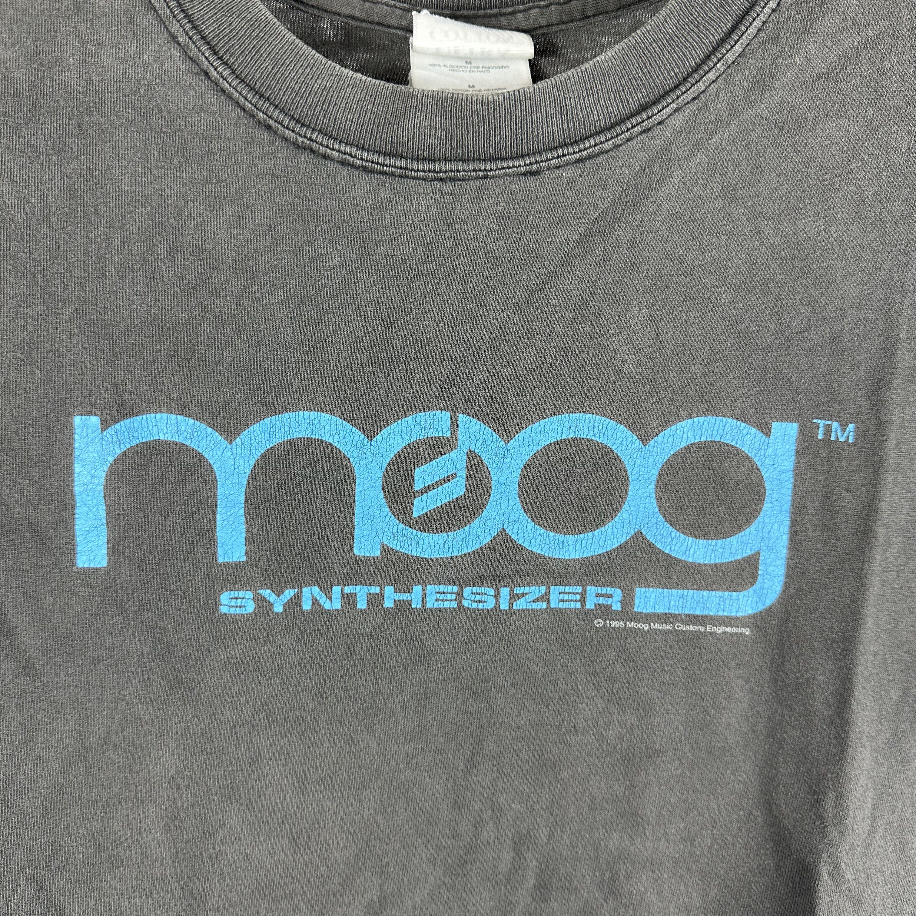 Vintage Vintage 1995 Moog Music Synthesizer Graphic Faded T-Shirt Size US M / EU 48-50 / 2 - 2 Thumbnail