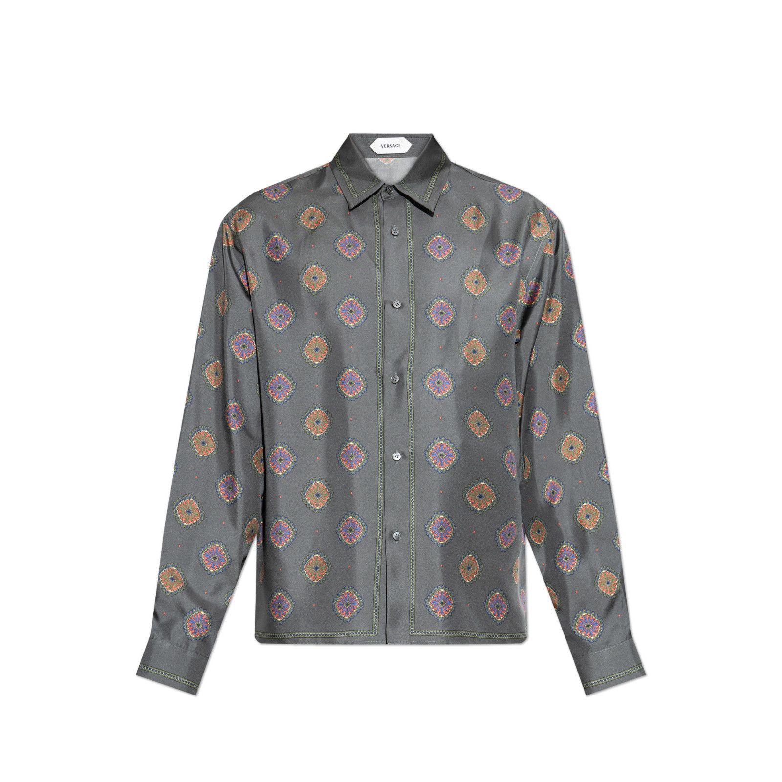 Versace VERSACE Gray Silk Shirt New & Authentic (Men's size:M;) Size US M / EU 48-50 / 2 - 1 Preview