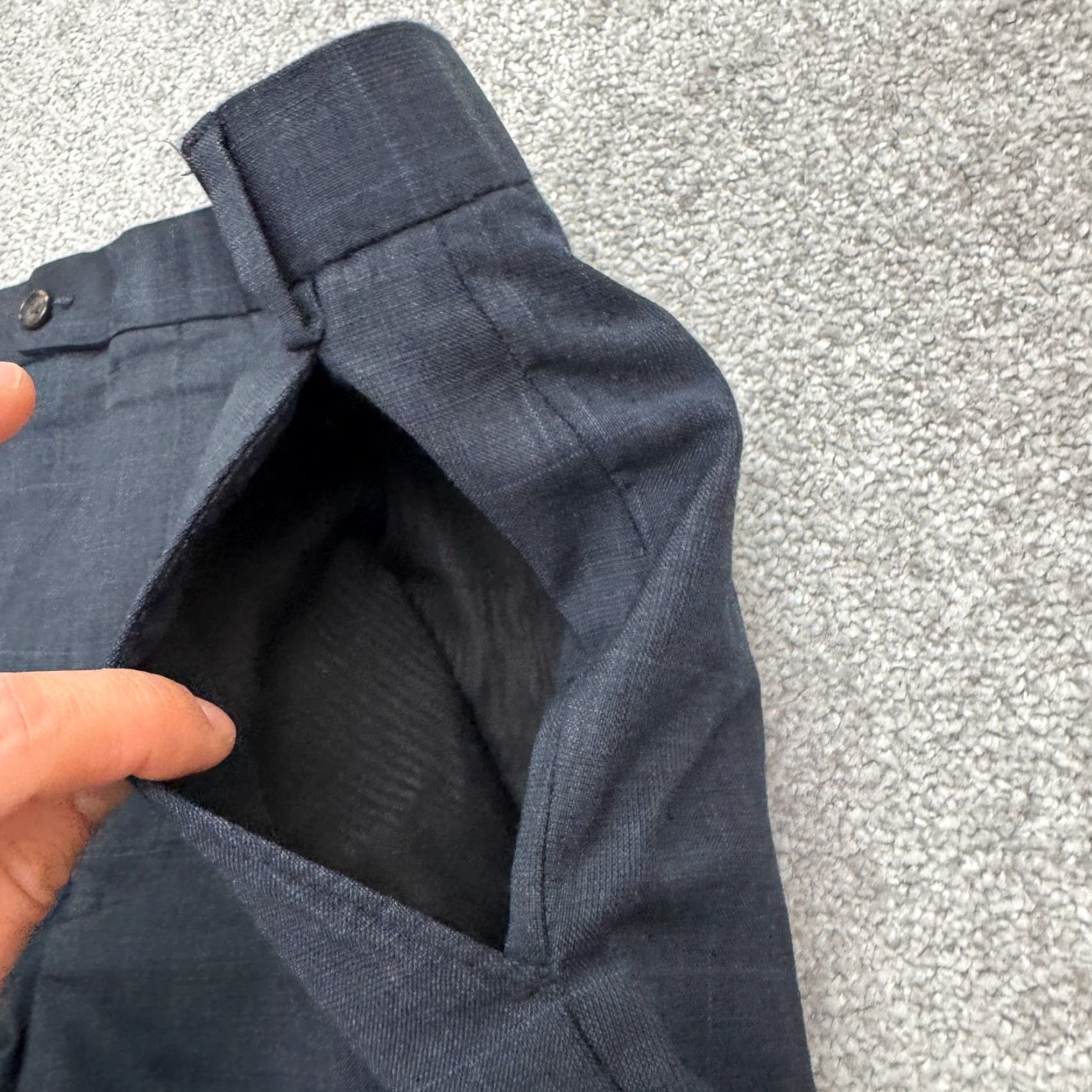 Ralph Lauren Vintage Ralph Lauren Wool Dress Pants Mens 38x29 Blue Slim Straight Business Casual Classic Designer Size US 38 / EU 54 - 3 Thumbnail