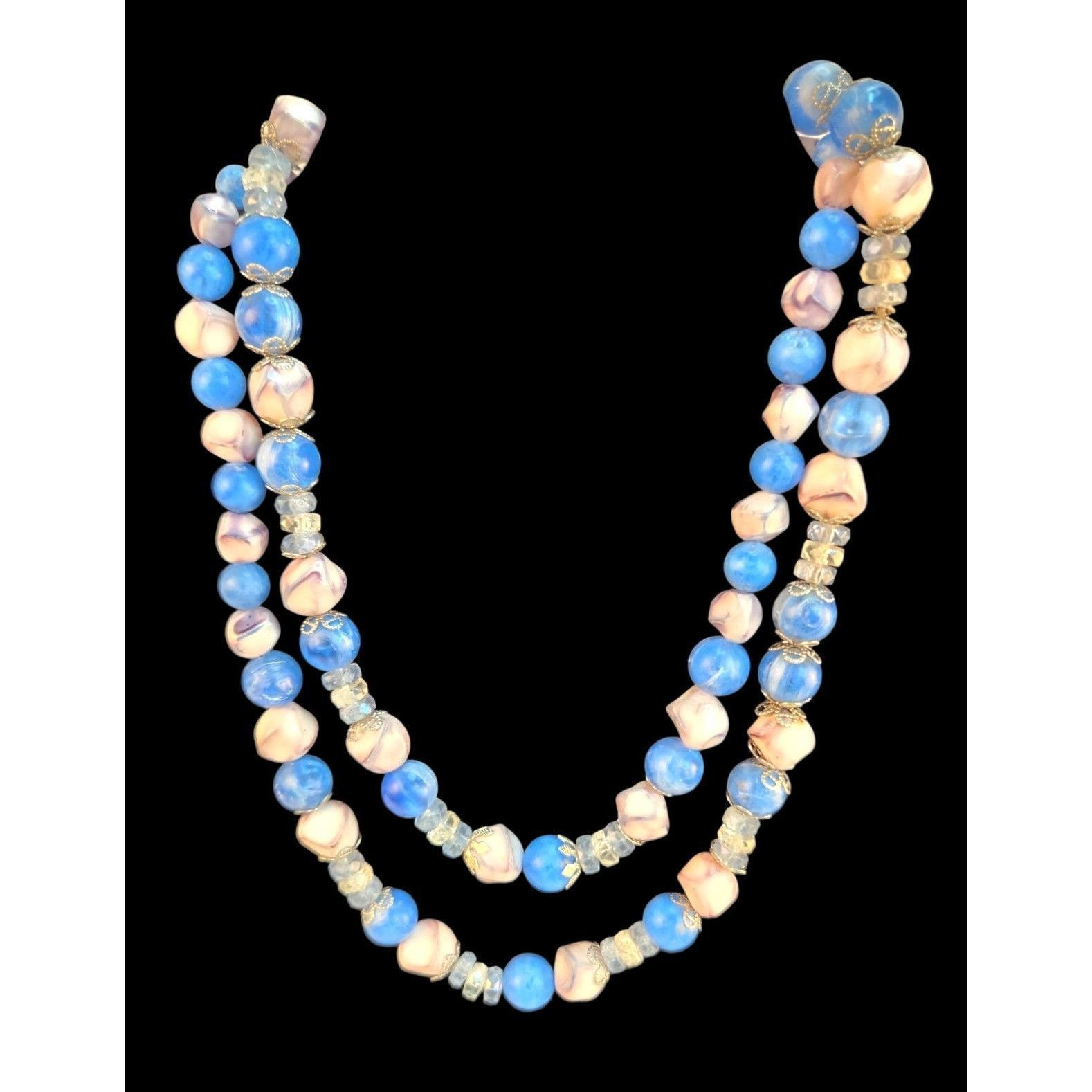 Other Multicolor Beaded Necklace Set With Rosary Cross & Stretch B Size ONE SIZE - 5 Thumbnail