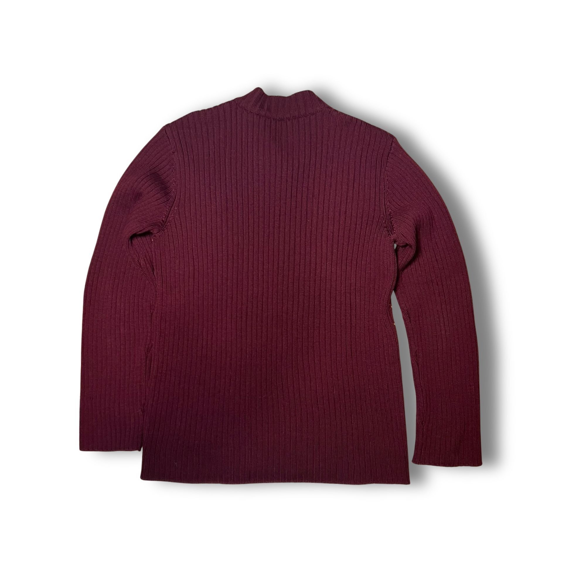 Dolce & Gabbana Vintage Dolce & Gabbana Argyle Knit Pullover Jumper Wine Red Size L / US 10 / IT 46 - 3 Thumbnail