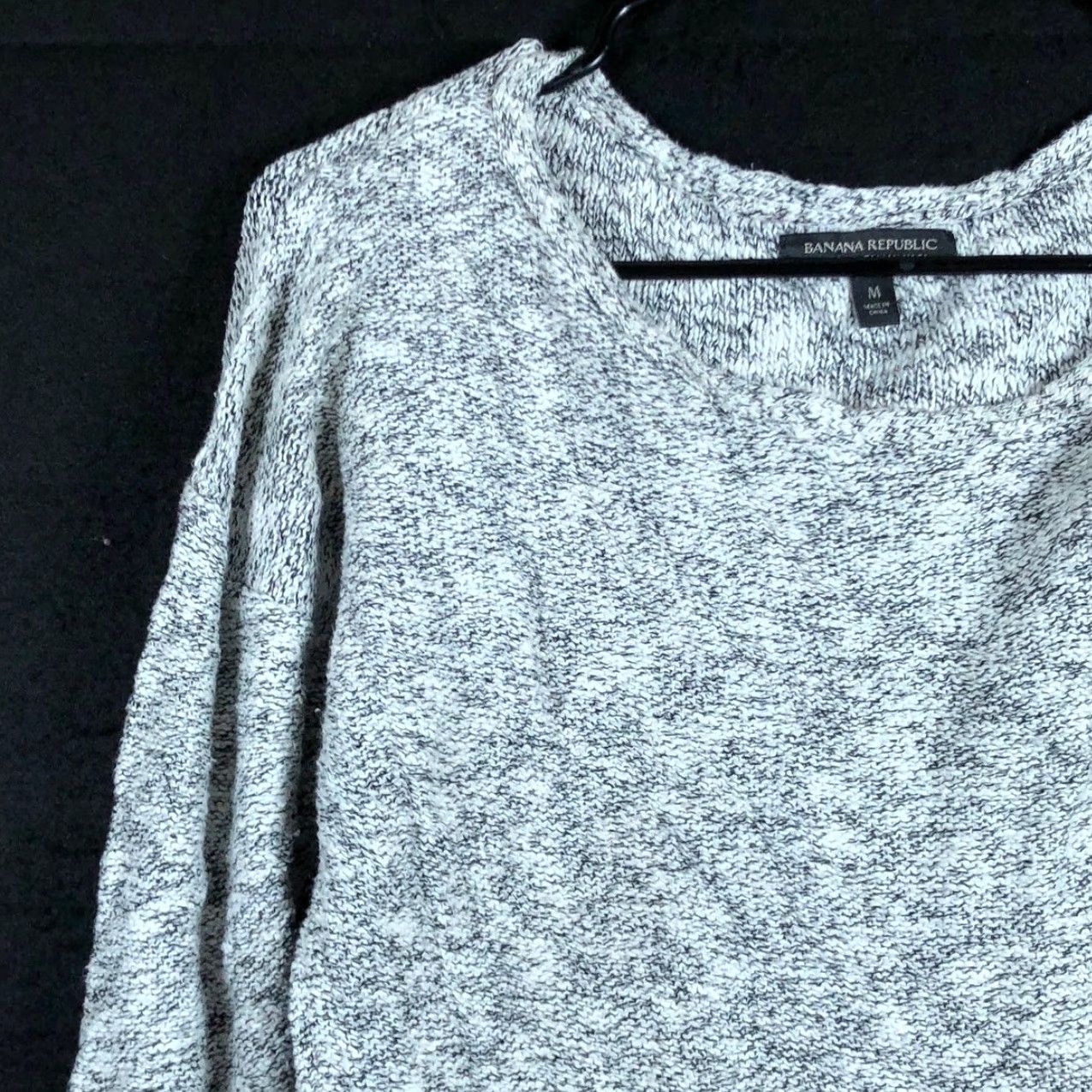 Banana Republic Banana Republic Womens Sweater Gray Black Italian Yarn Long Sleeve Medium Size M / US 6-8 / IT 42-44 - 4 Thumbnail