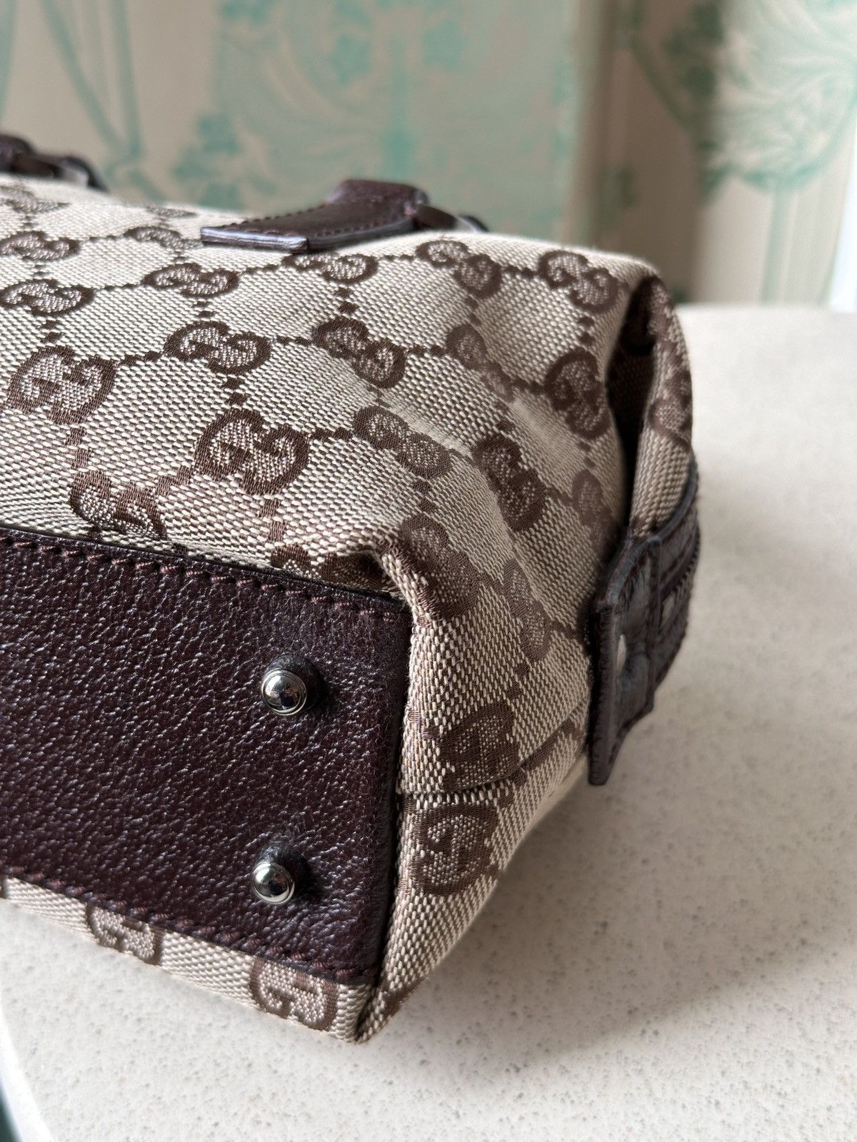 Gucci GUCCI Mini Monogram Canvas Boston Hand Bag Leather 113010 Size ONE SIZE - 13 Thumbnail