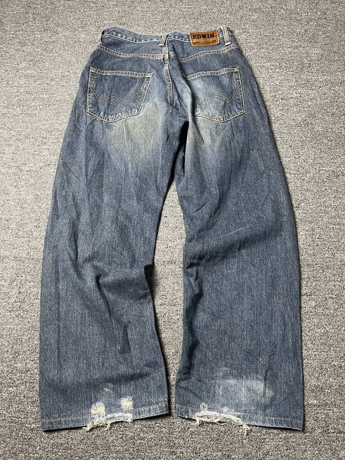 Edwin × Vintage Vintage EDWIN Brand Baggy Jeans (91) Size US 28 / EU 44 - 10 Thumbnail