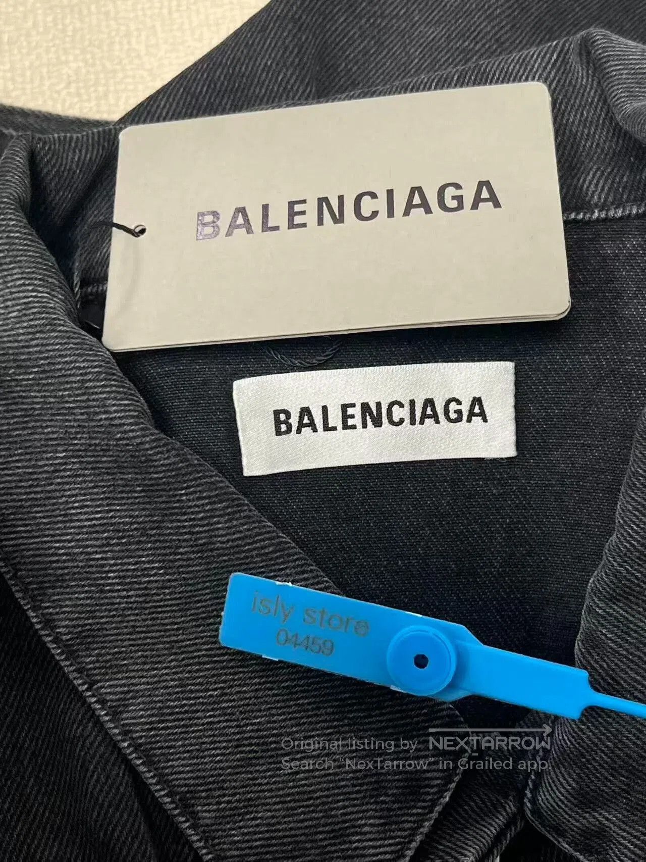 Balenciaga balenciaga black long sleeve denim jacket. Size S / US 4 / IT 40 - 4 Thumbnail