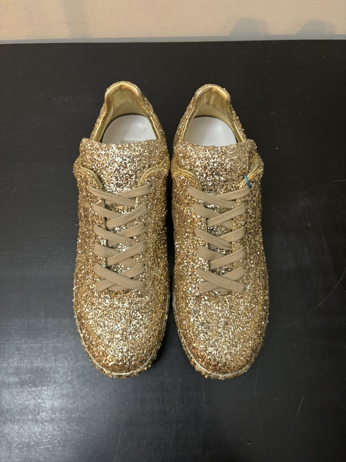 Maison Margiela Maison Margiela GAT Replica Sneakers Gold Glitter Size US 7 / EU 40 - 2 Thumbnail