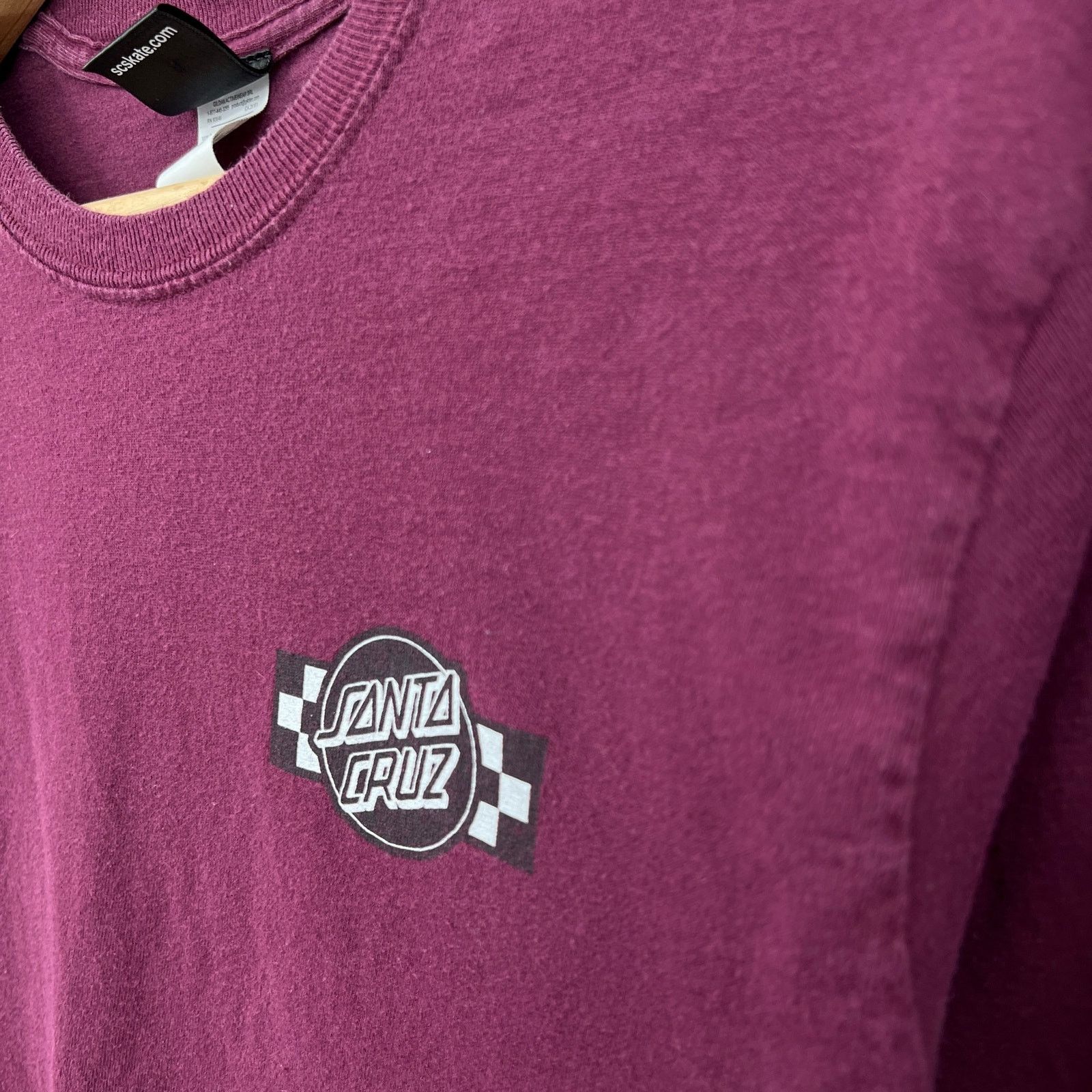 Santa Cruz Skateboards Santa Cruz Skateboard Tee Shirt T-Shirt Burgundy Red SMALL Size US S / EU 44-46 / 1 - 5 Thumbnail