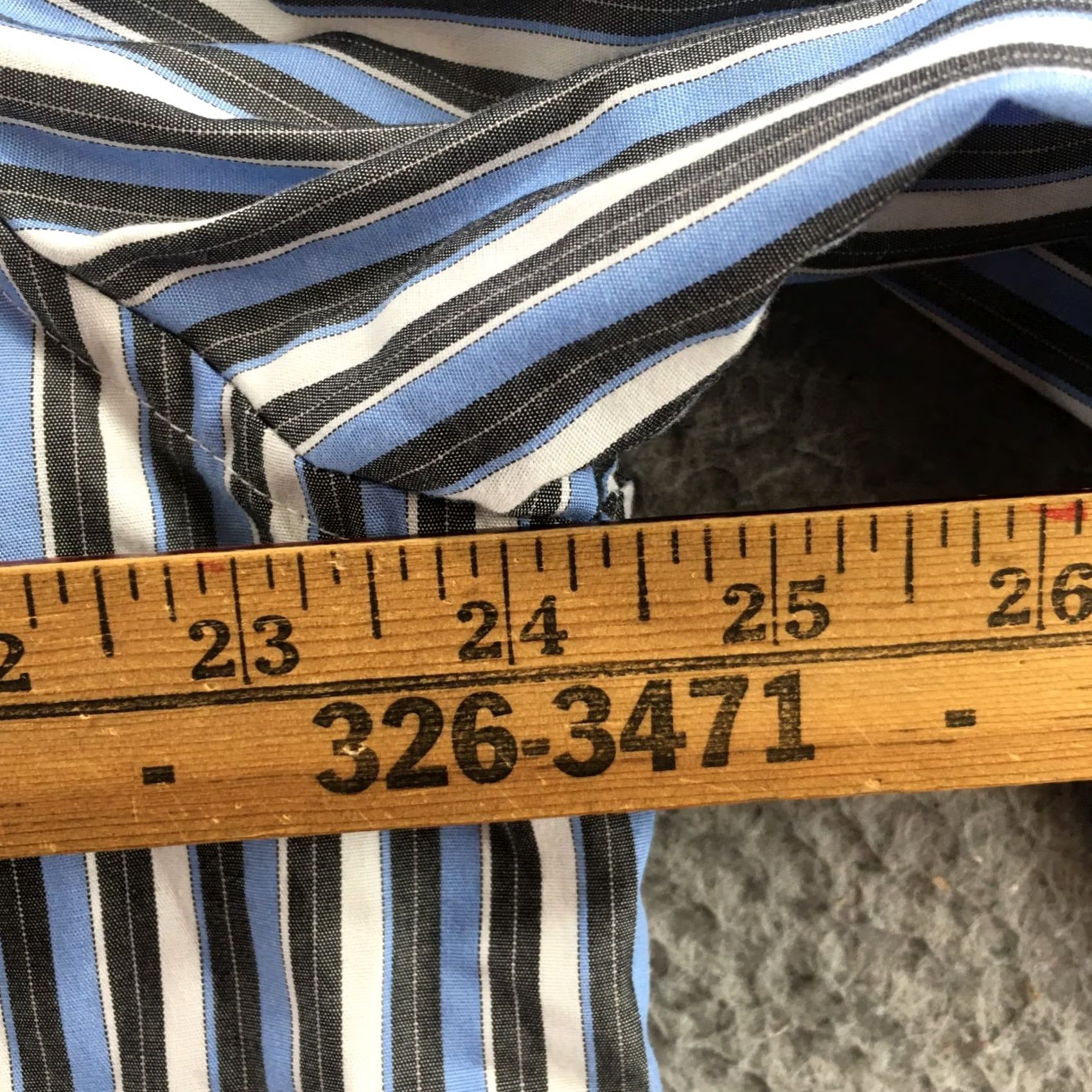 Nautica Nautica Button-Up Casual Shirt Mens XL Blue Striped Cotton Wrinkle Resistant Size US XL / EU 56 / 4 - 6 Thumbnail