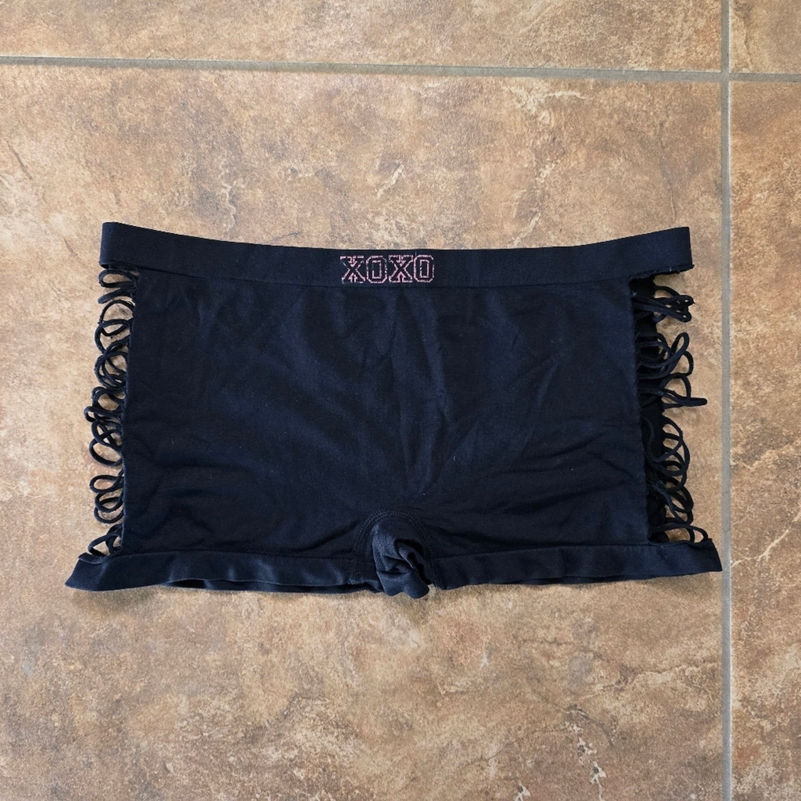 XOXO Black | XOXO | Side Slit Seamless Boyshort Size ONE SIZE - 1 Thumbnail