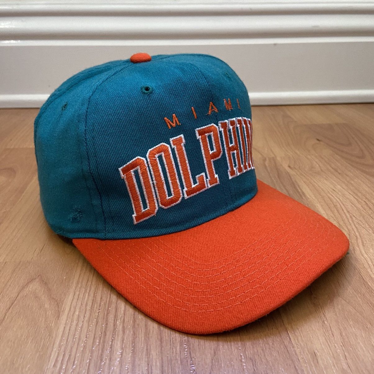 NFL × Starter Vintage Starter Miami Dolphins Logo Wool Snap Back Size ONE SIZE - 3 Thumbnail