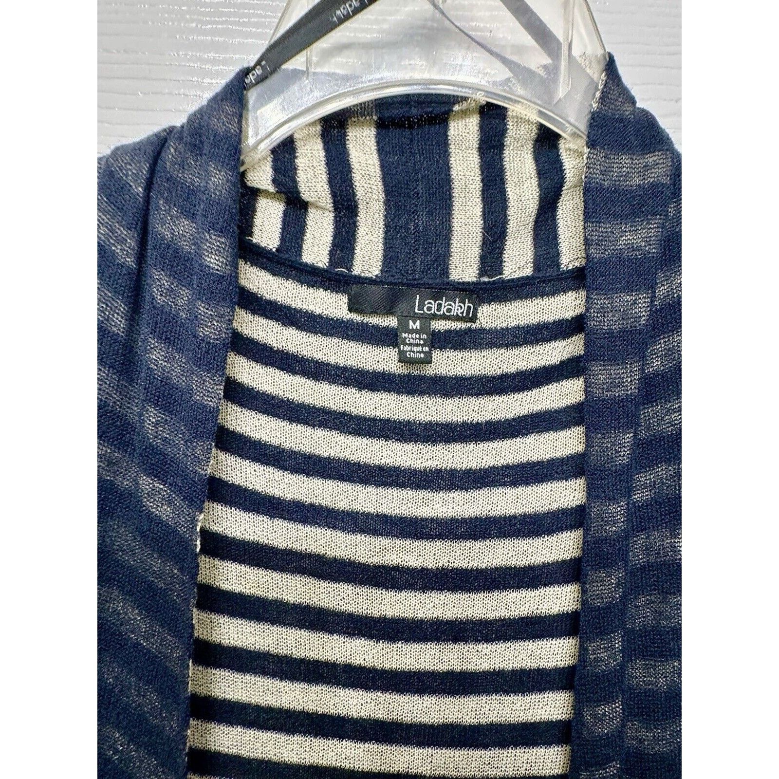 Anthropologie LADAKH Lightweight Open Front Duster Navy Striped - M Size M / US 6-8 / IT 42-44 - 4 Thumbnail