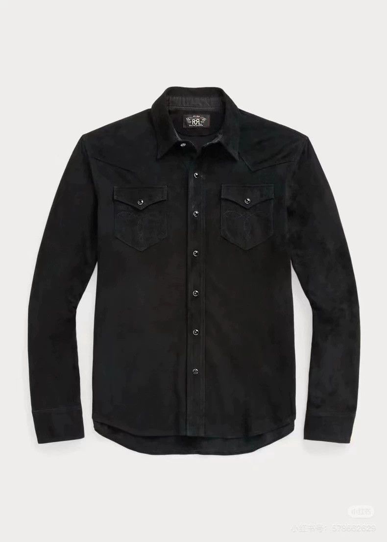 RRL Ralph Lauren RRL Ralph Lauren Fashion style leather shirt Size US XL / EU 56 / 4 - 1 Thumbnail