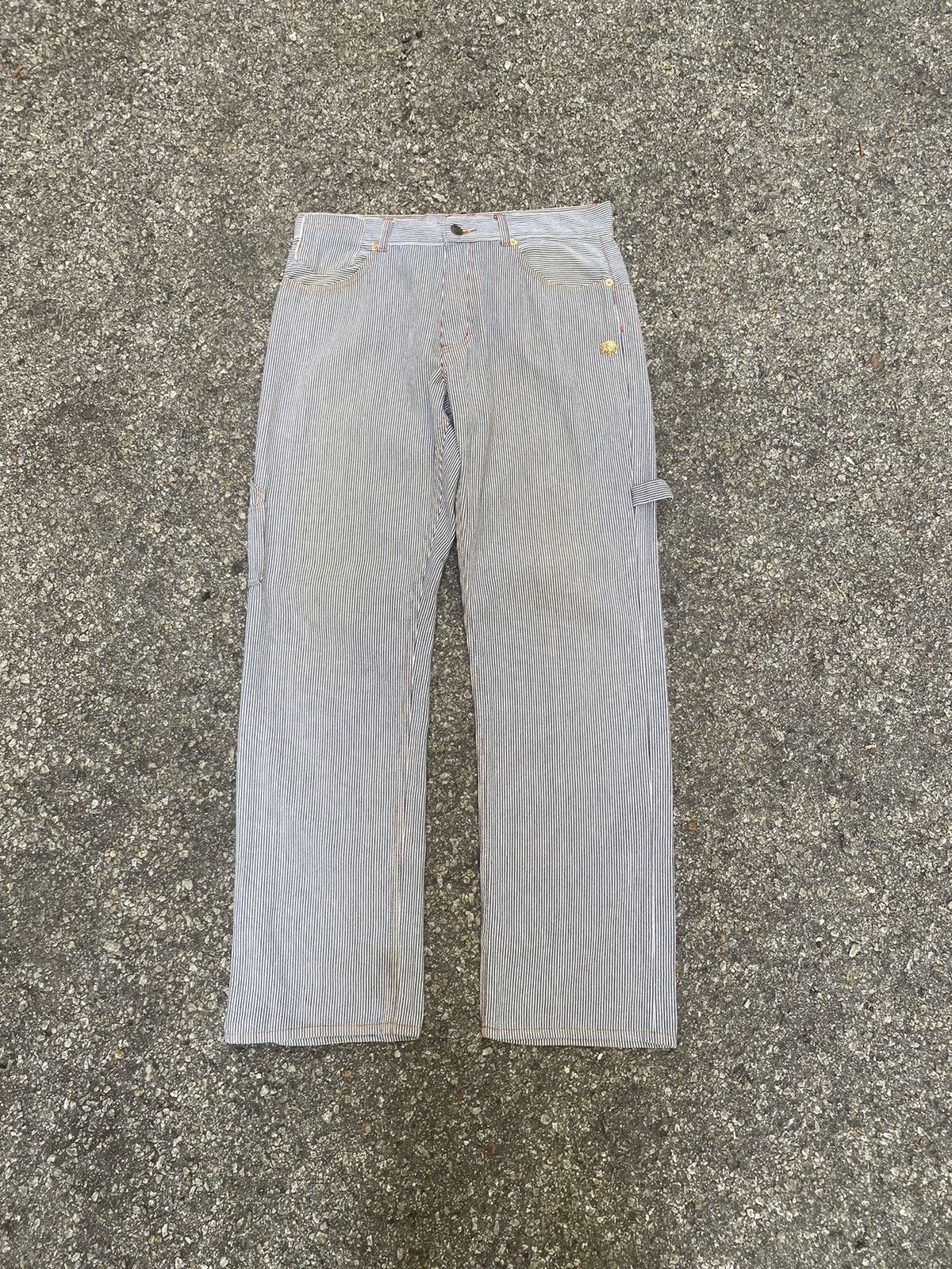 Japanese Brand Mural Buffalo Soldiers Official Wear Hickory Carpenter Pants Size US 31 - 8 Thumbnail