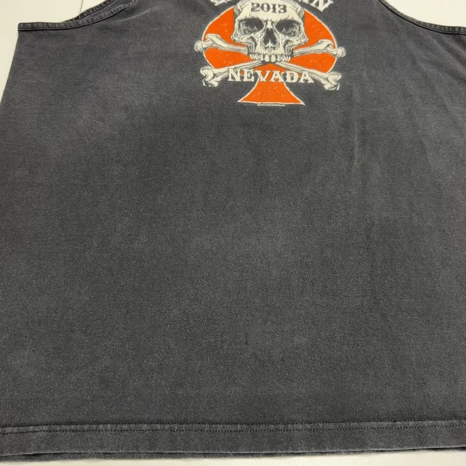 Vintage Laughlin Nevada Biker T Shirt Mens XL 23x29.5 Black Sleevele Size US XL / EU 56 / 4 - 4 Thumbnail