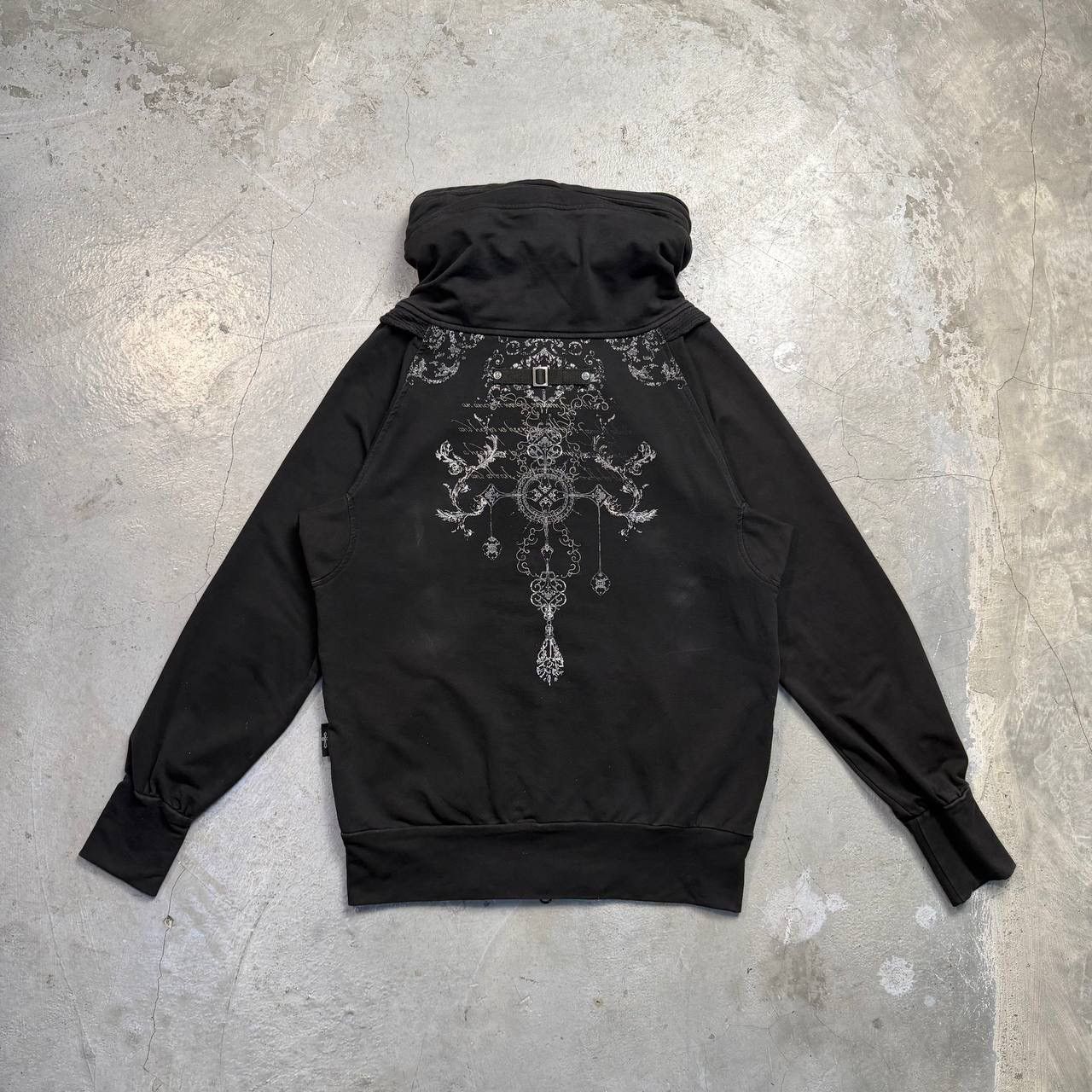 Beauty Beast 2000s OZZ CROCE Archive Gothic Zip Hoodie Size US M / EU 48-50 / 2 - 2 Thumbnail