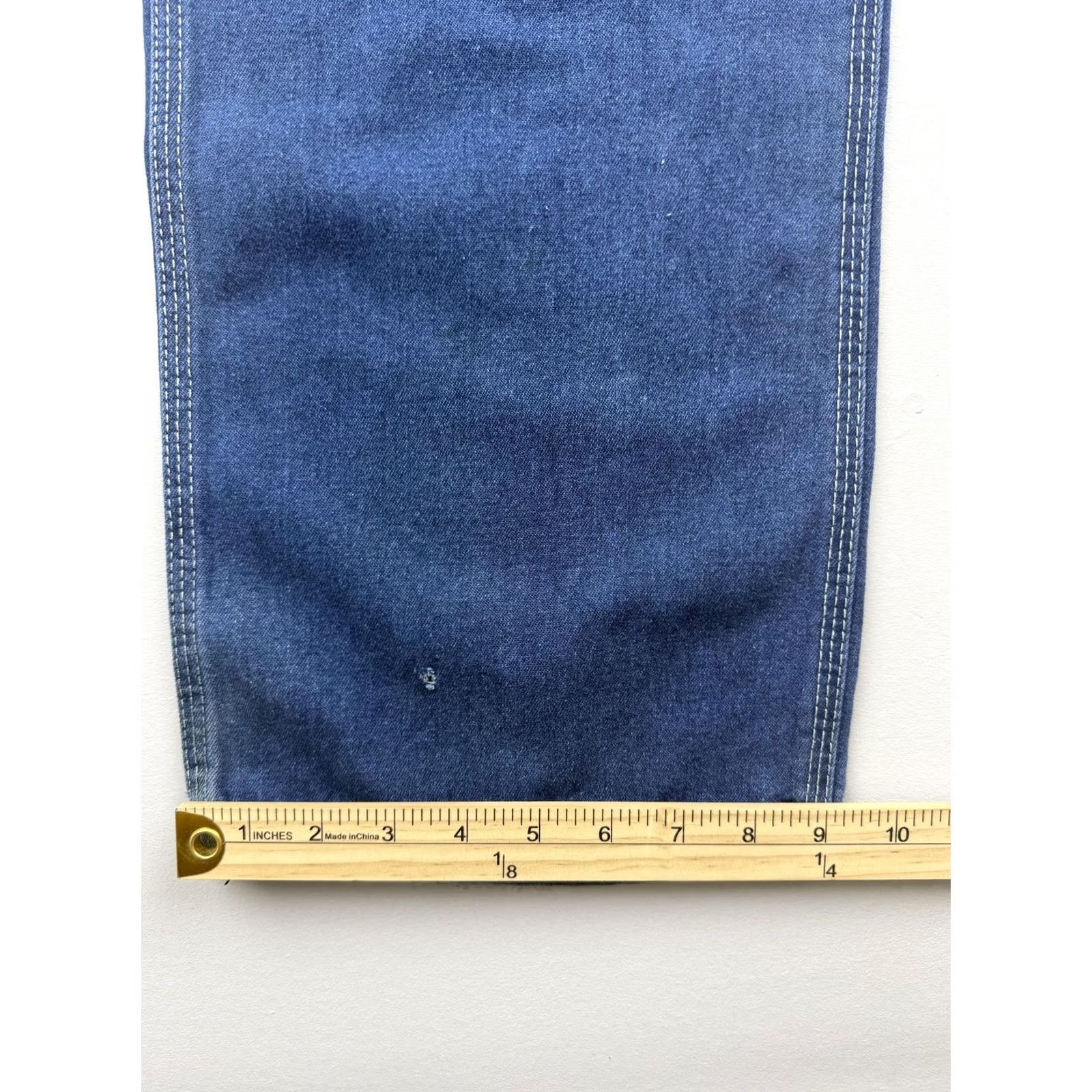 Denime Roebucks Jeans Mens 36x34 Blue Med Wash Denim Relaxed Straight Distressed Size US 36 / EU 52 - 6 Thumbnail