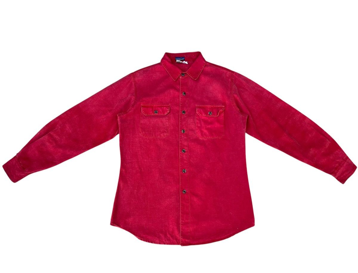 Patagonia Vintage 90s Patagonia Waxed Cotton Canvas Button Shirt Size US L / EU 52-54 / 3 - 1 Thumbnail