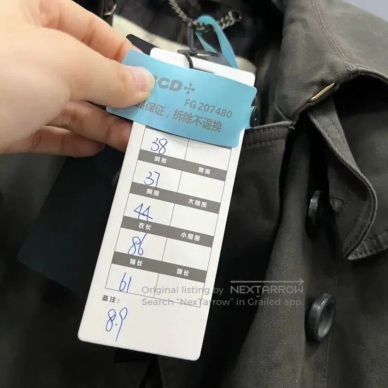 Burberry Burberry Long Green Cotton Coat for Women. Size XXS / US 00 / IT 34 - 5 Thumbnail
