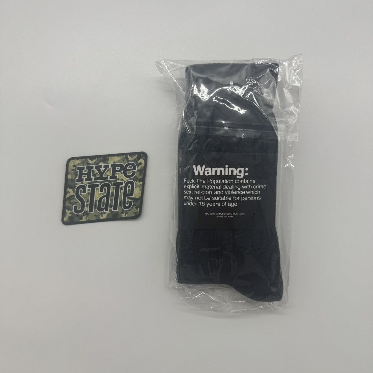 Fuck The Population FTP Bear Socks Black Size ONE SIZE - 2 Thumbnail