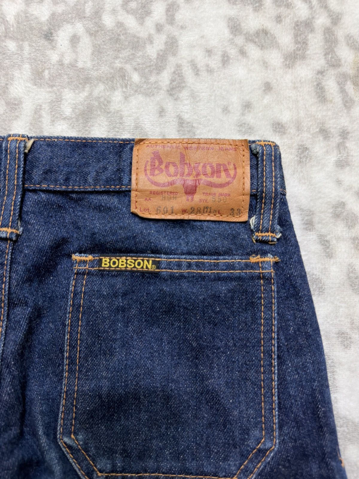 Vintage Bobson Vintage Dark Blue Super Flare Bell Bottom Denim Jeans Size US 26 / EU 42 - 14 Thumbnail