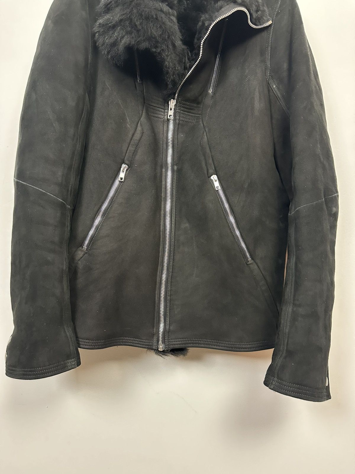 Rick Owens FW15 ‘SPHINX’ Shearling Geo Jacket Size US L / EU 52-54 / 3 - 3 Thumbnail