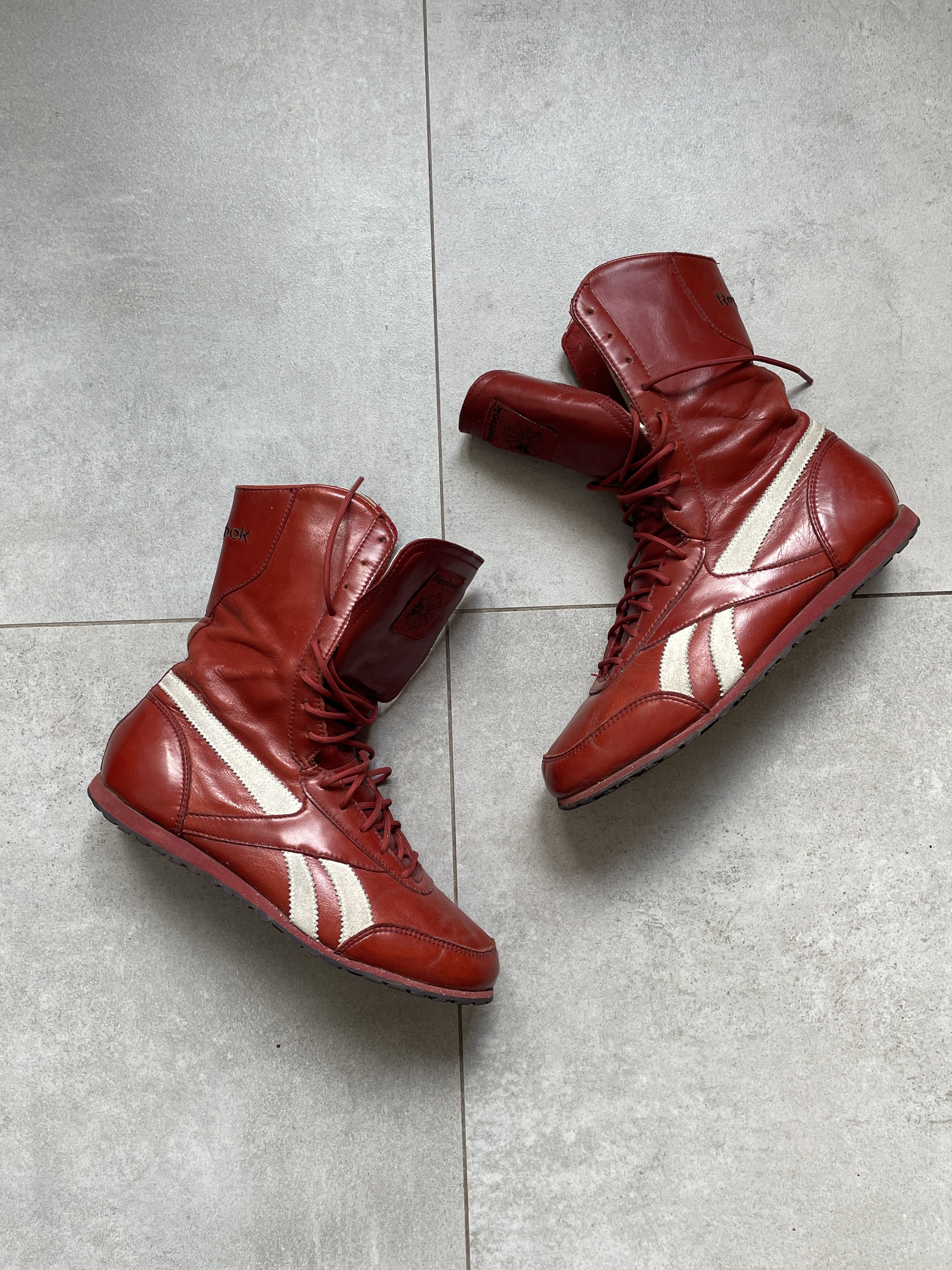 VINTAGE LEATHER REEBOK CLASSICS HIGH TOP BOXING SNEAKERS