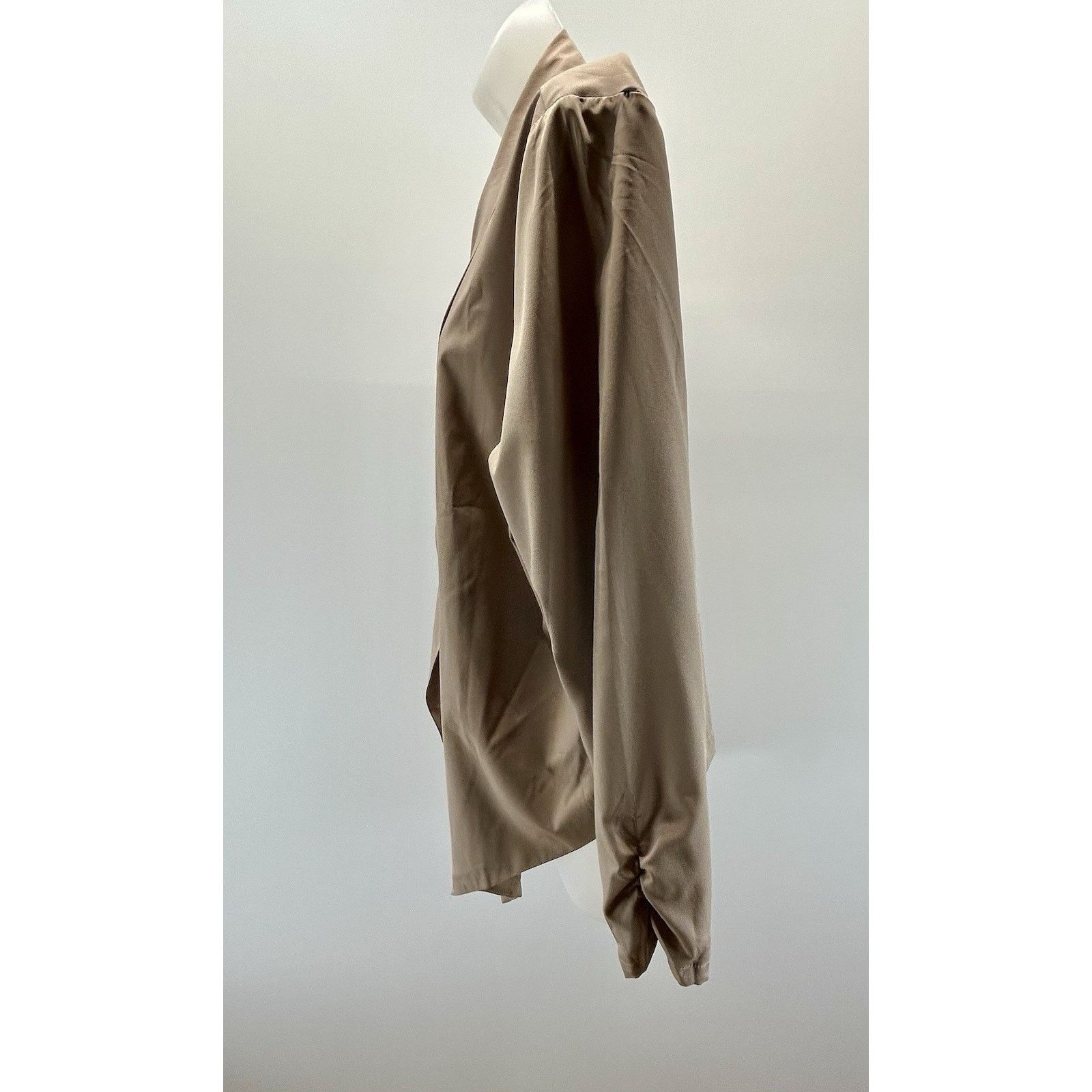 Other Zenobia Tan Blazer Jacket Womens Size2XL Open Front Ruched Size XXL / US 16-18 / IT 52-54 - 4 Thumbnail