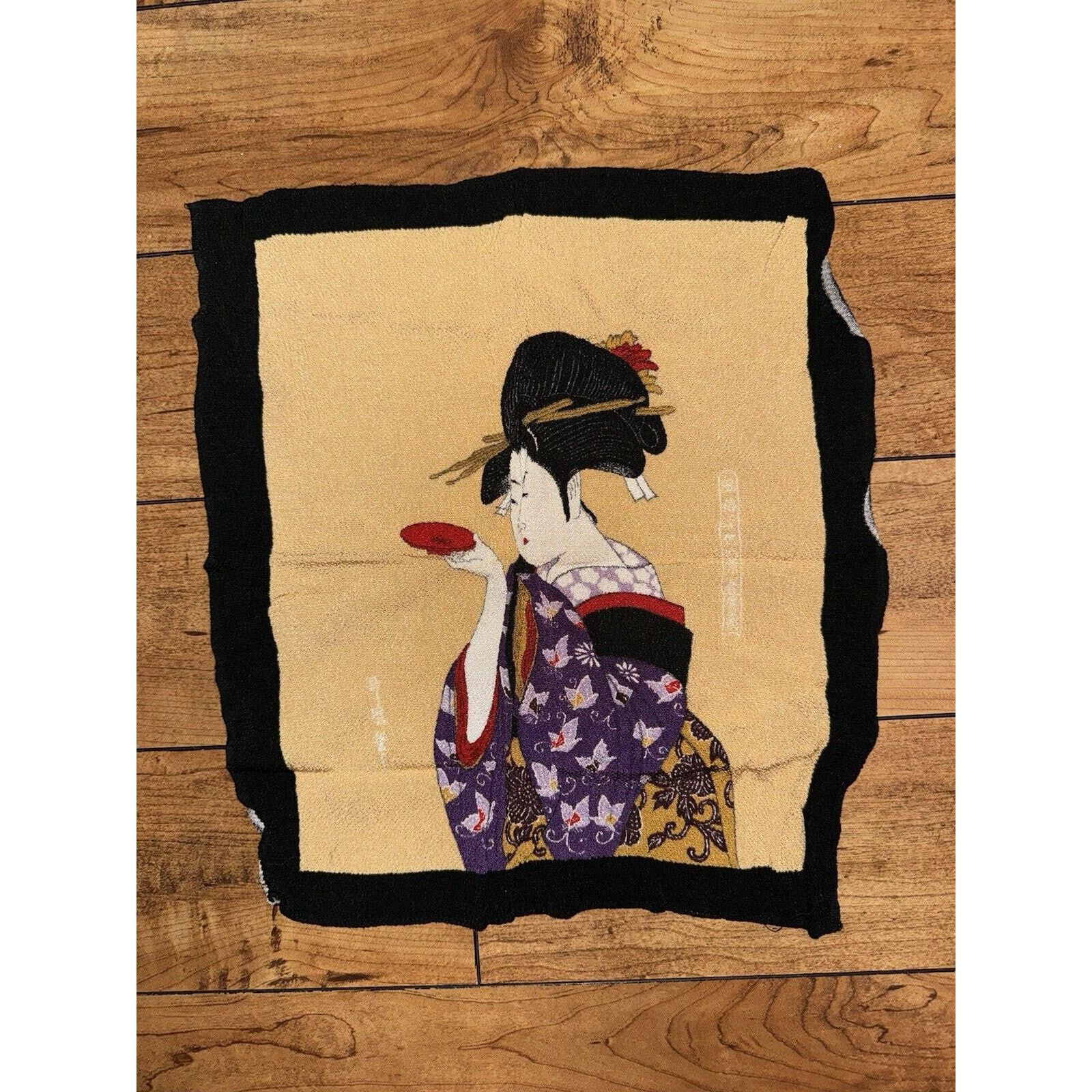 Vintage Vintage Japanese Geisha Woman Pocket Square Size ONE SIZE - 1 Thumbnail
