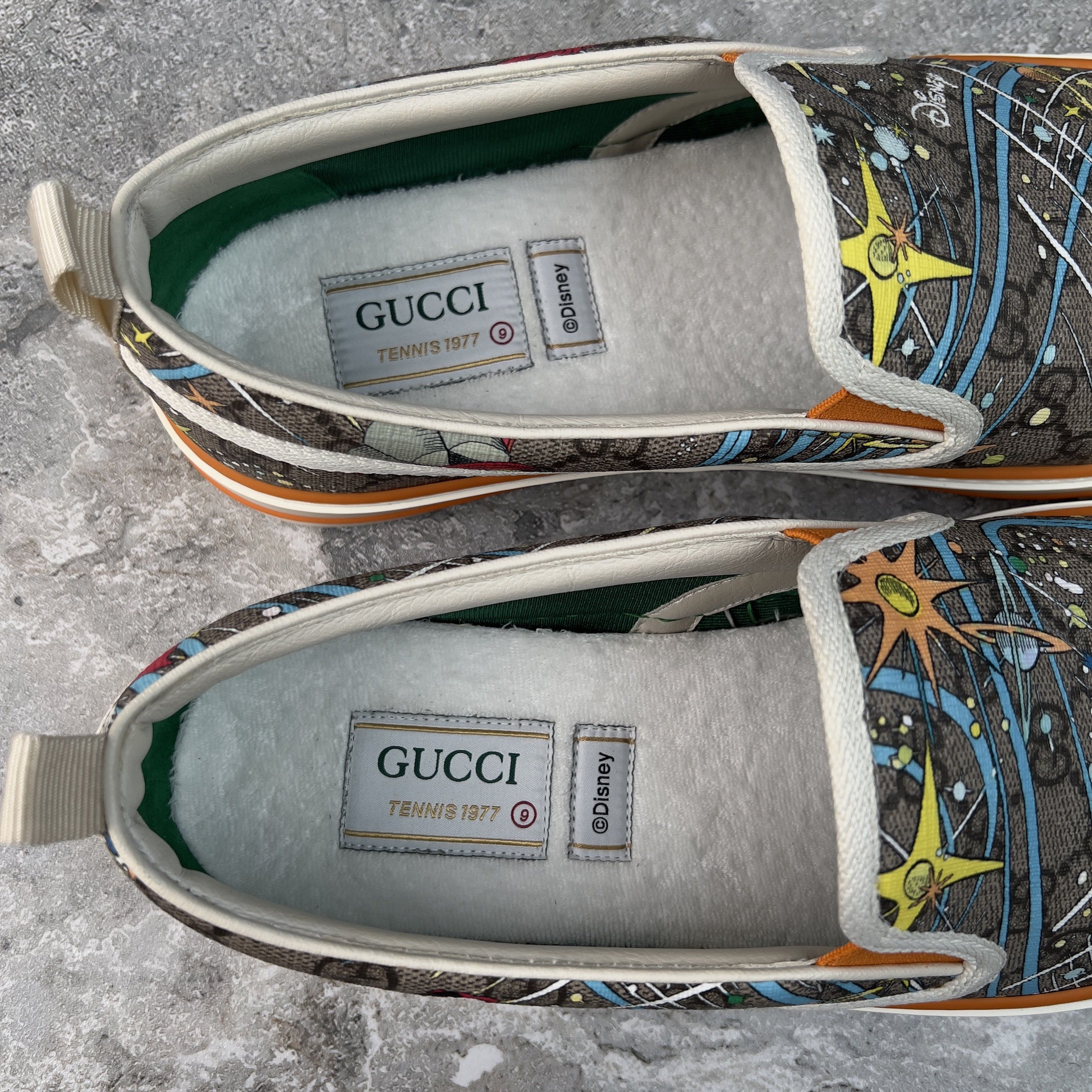 Gucci Tennis 1977 Disney Sneakers Slip On Supreme GG Canvas Ebony Size US 9.5 / EU 42-43 - 8 Thumbnail