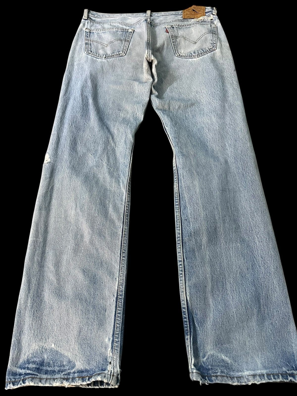 Levi's Vintage Levi’s 501xx Distress Faded Ripped Jean Size US 35 - 2 Thumbnail