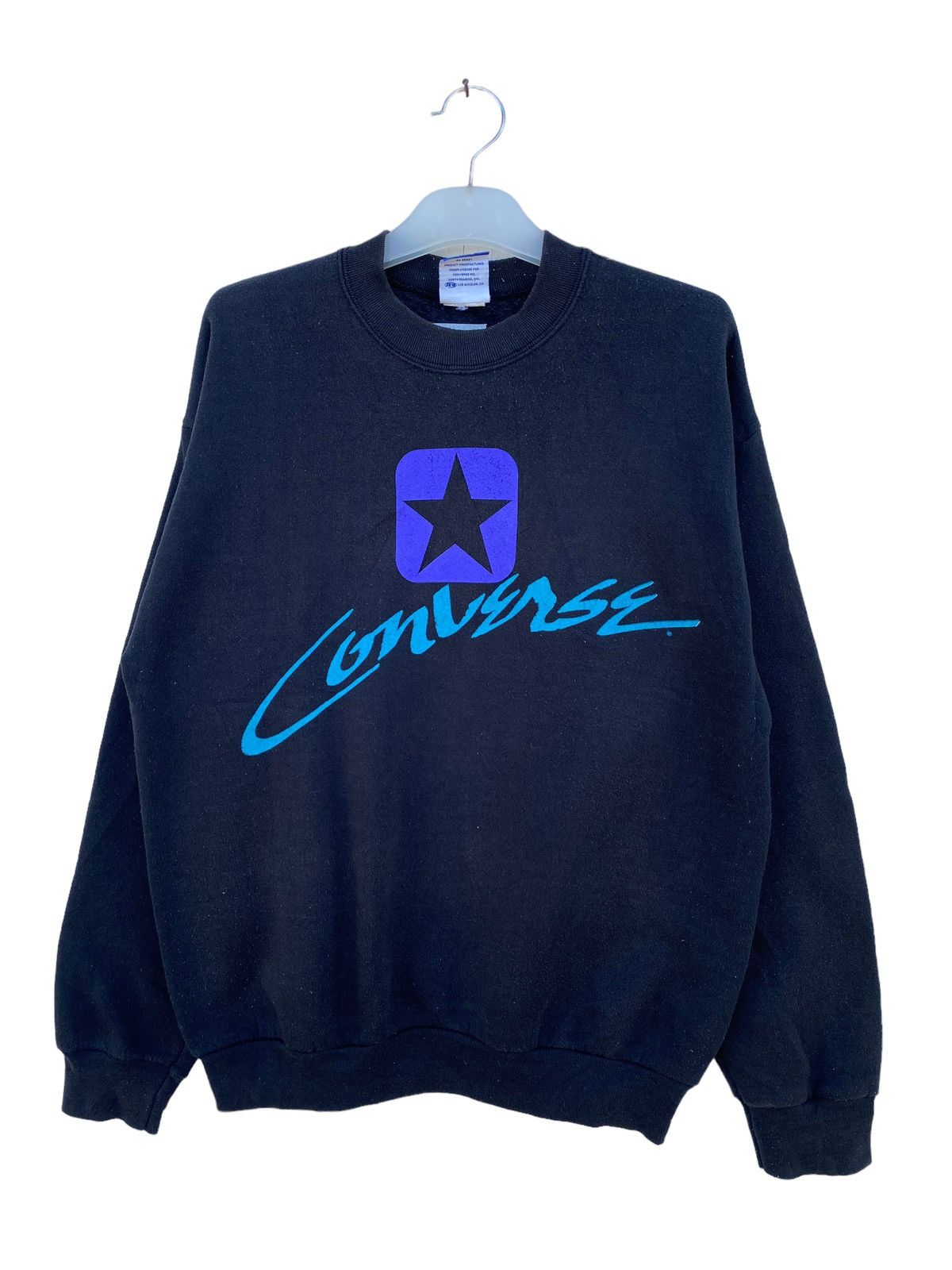 Converse Vintage Converse One Star Spellout Sweatshirt Size US L / EU 52-54 / 3 - 1 Thumbnail