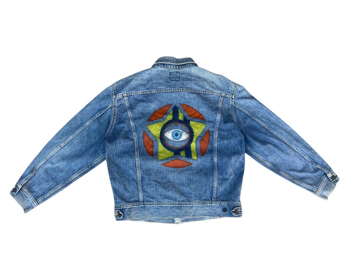 Lee Vintage Lee Riders Japan Back Painted Denim Trucker Jacket Size US L / EU 52-54 / 3 - 1 Thumbnail