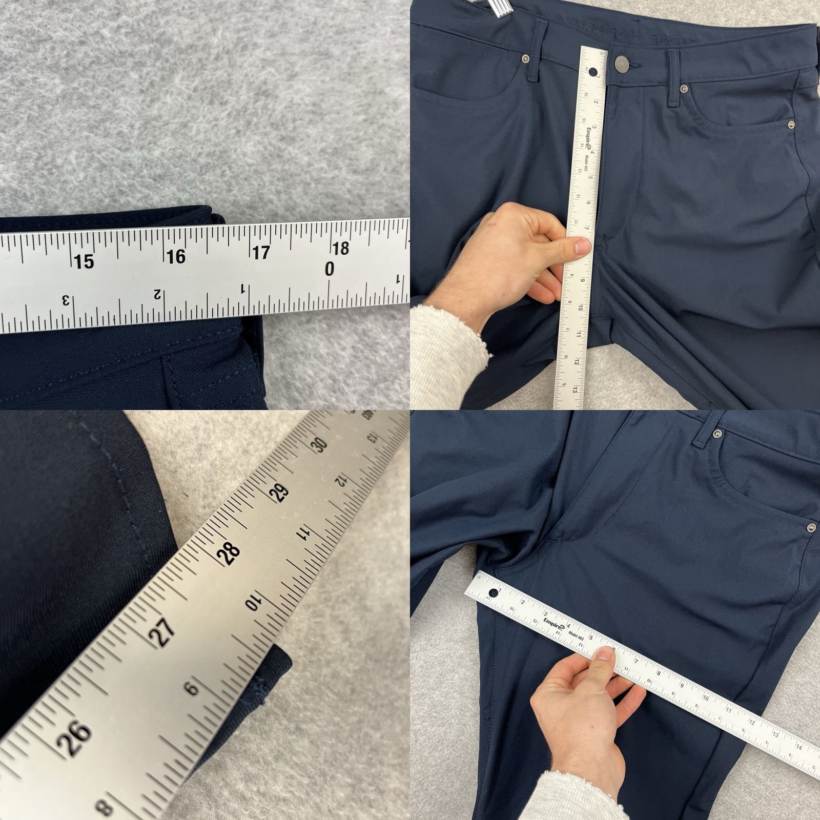 American Eagle Outfitters American Eagle Flex Men 33x30 Navy Atheltic Stretch Chino Pants Golf Work Size US 33 - 8 Thumbnail