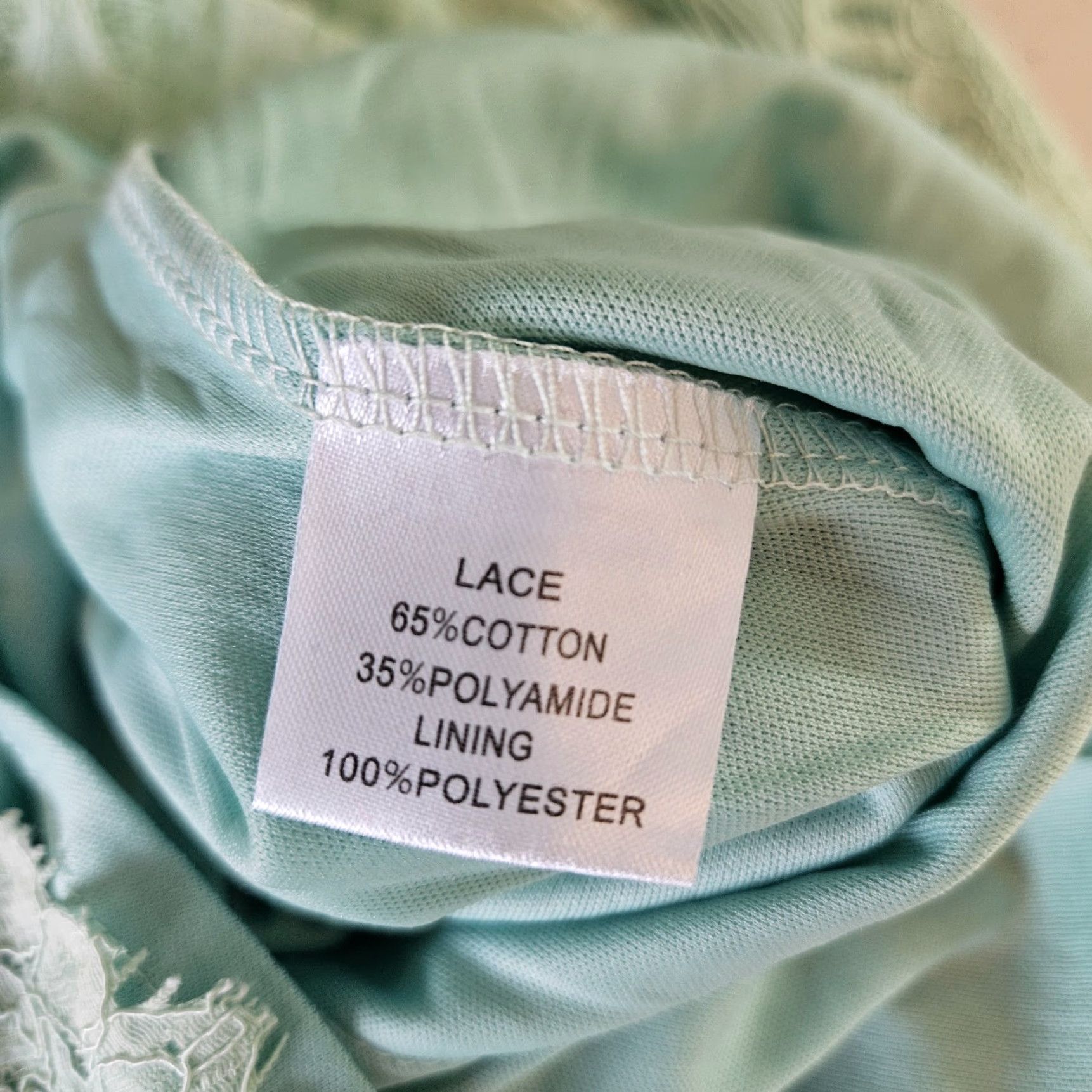 Vintage Dainty Jewells Womens Top Sz Large Green Lace Overlay Size L / US 10 / IT 46 - 4 Thumbnail