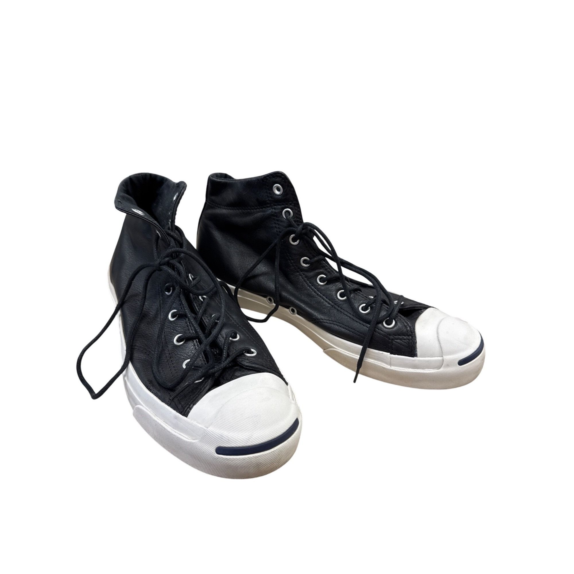 Converse Converse Jack Purcell Mens Black Leather High Top Sneakers S Grailed