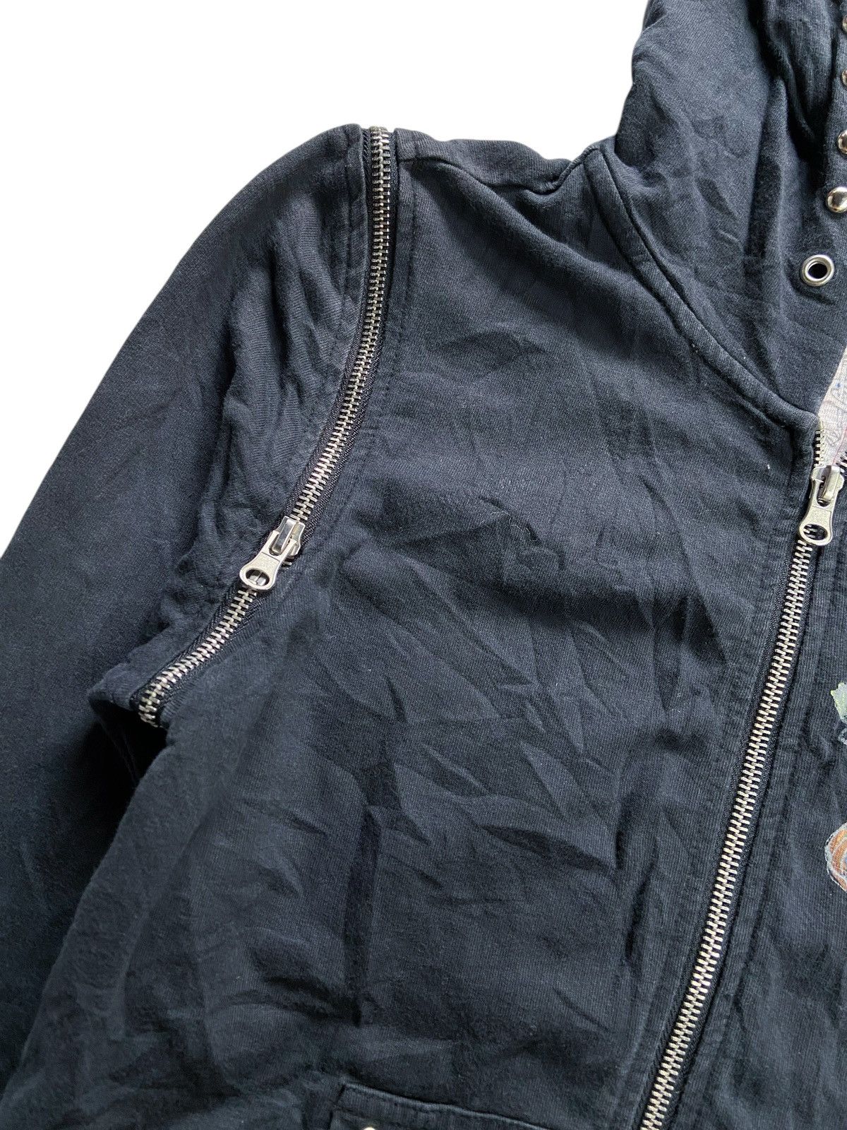 Japanese Brand LEVI'S MULTI ZIPPER PUNK SUN FADED STYLE ZIP HOOODIE Size US S / EU 44-46 / 1 - 10 Thumbnail