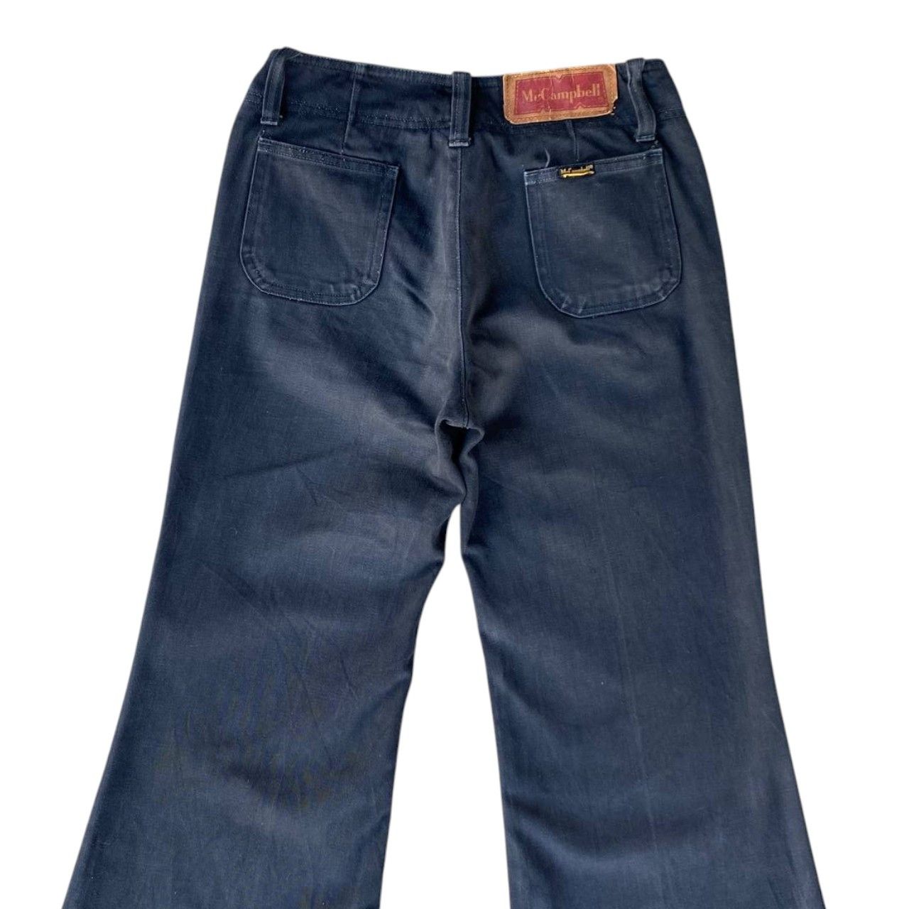 Vintage 70s McCampbell Super BellBottom Black Faded Charcoal
