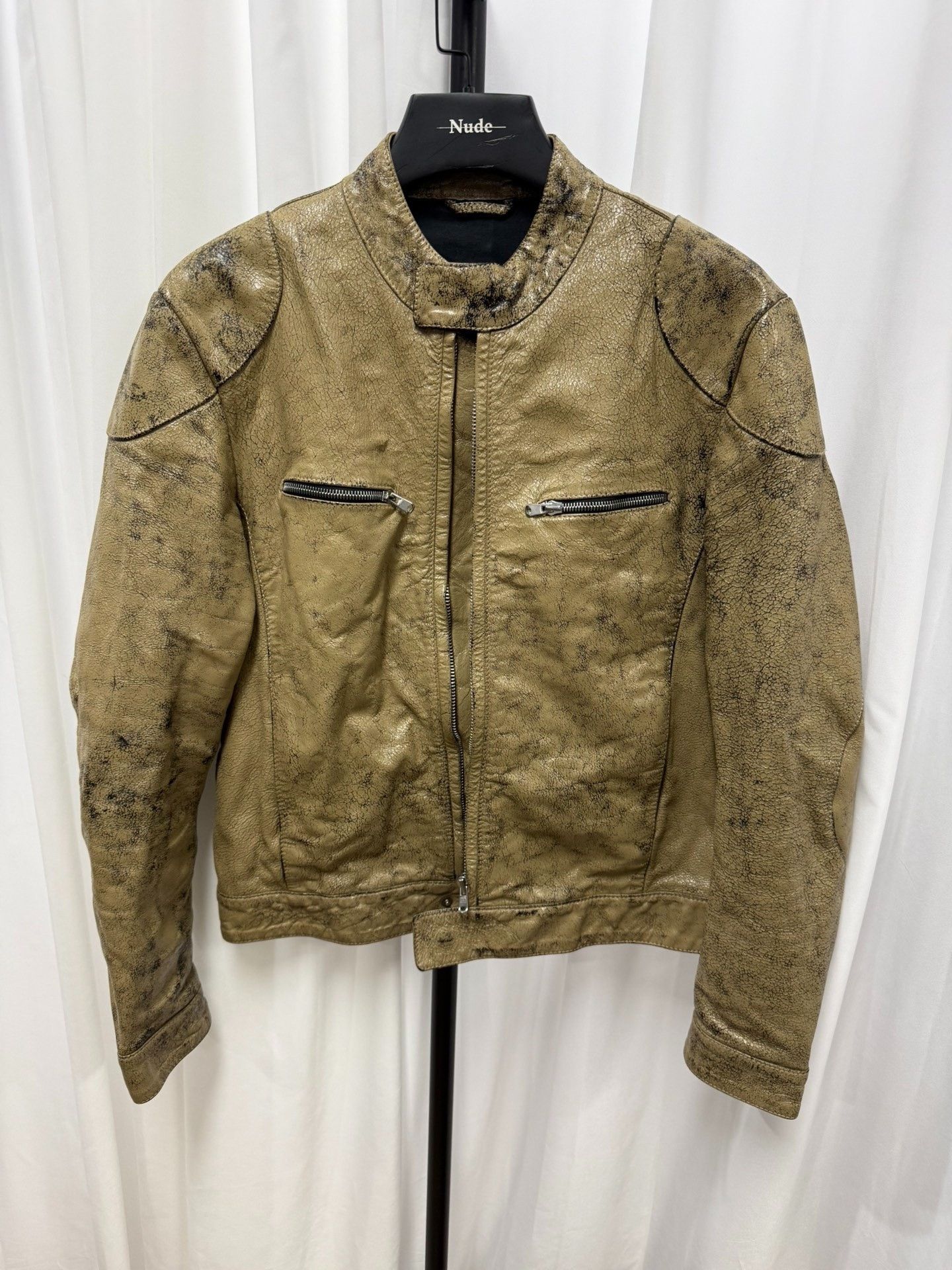 Maison Margiela Maison Margiela Leather ed Paint Jacket Size US M / EU 48-50 / 2 - 1 Thumbnail