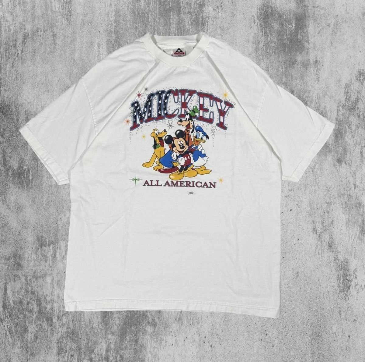 AAA Vintage Y2K AAA Mickey All American White T-Shirt Mens XL Size US XL / EU 56 / 4 - 1 Thumbnail
