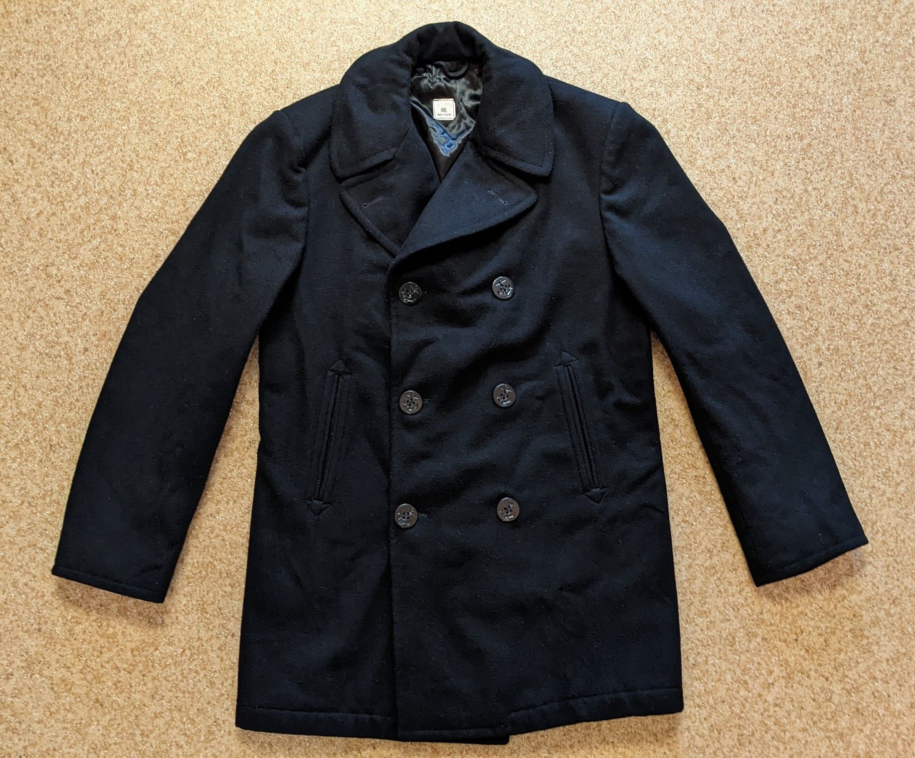 Vintage Vintage 90s US Navy contract peacoat, 40L Size US M / EU 48-50 / 2 - 2 Thumbnail