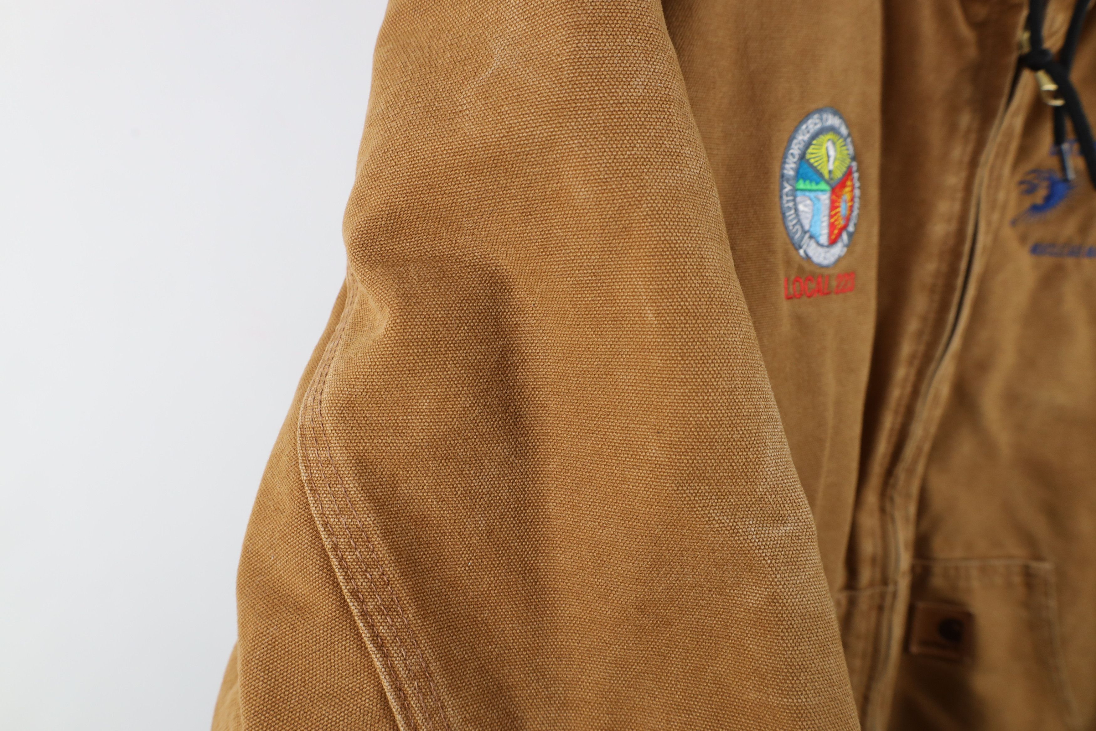Carhartt × Vintage Vintage Y2K Carhartt Maintenance Canvas Hooded Jacket Size US XXL / EU 58 / 5 - 8 Thumbnail