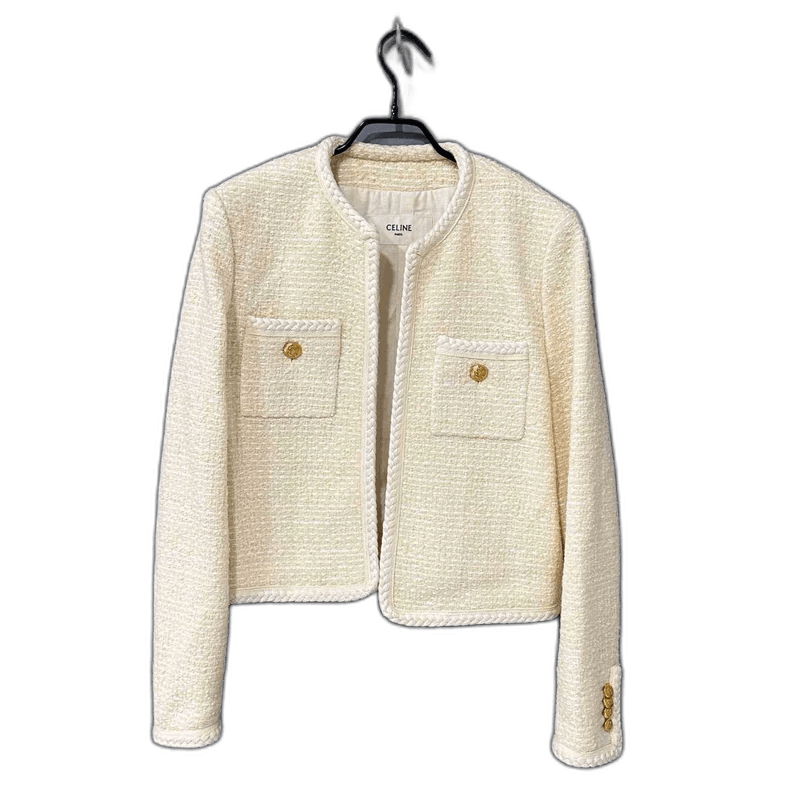 Celine Celine Full Print Wool Knit Double Label Jacket Size M / US 6-8 / IT 42-44 - 1 Thumbnail