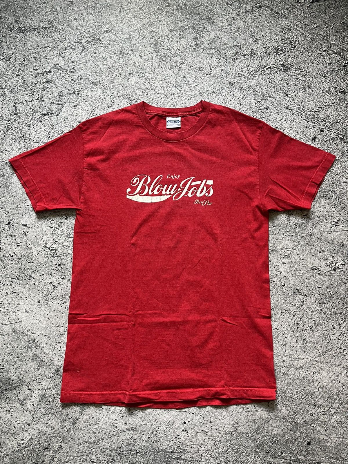Vintage Vintage 90s Enjoy BlowJobs PornStar T-shirt made in USA Size US L / EU 52-54 / 3 - 2 Thumbnail
