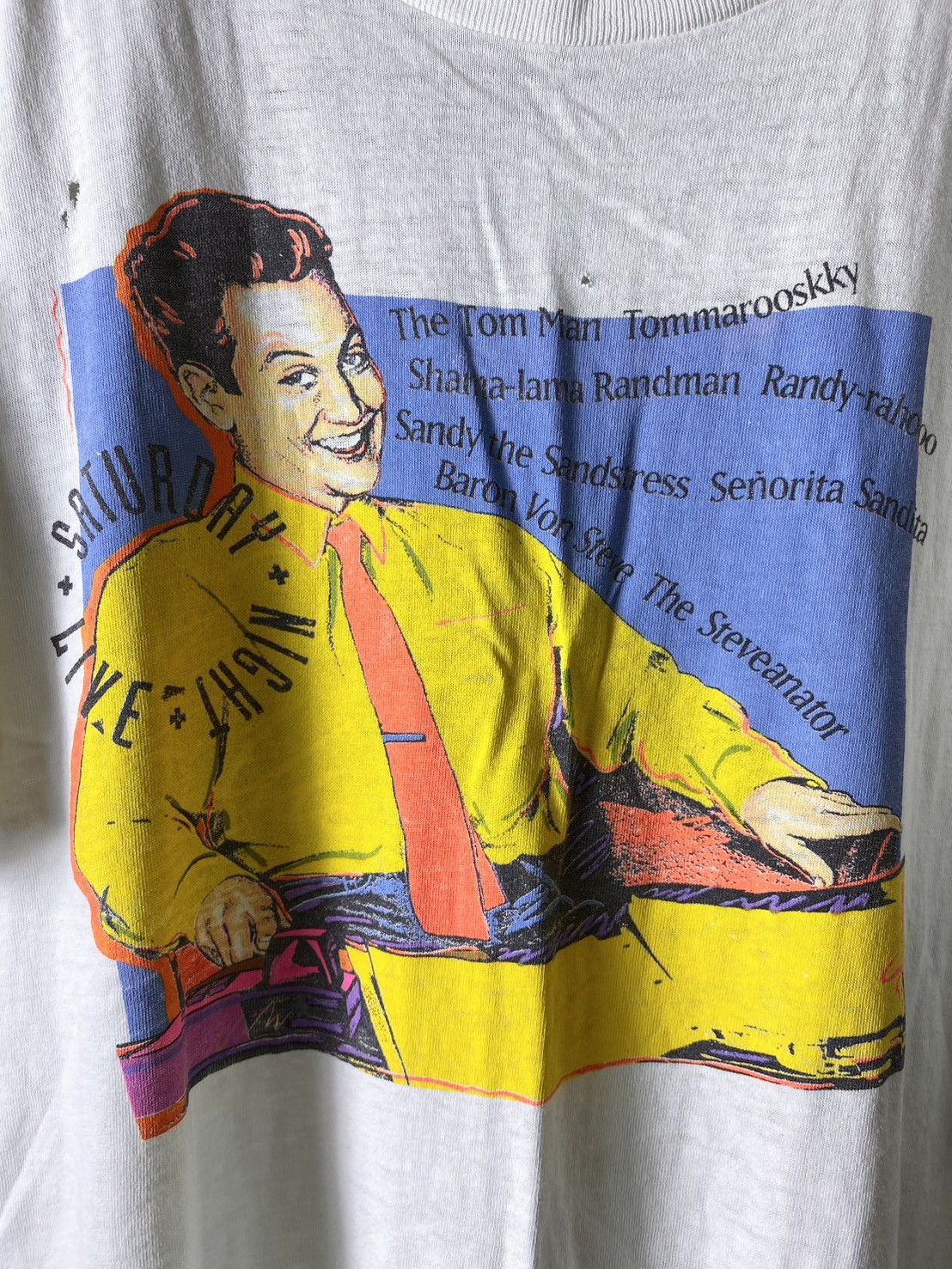 Vintage Vintage 90s Distressed Thrashed Saturday Night Live Tee Size US XL / EU 56 / 4 - 2 Thumbnail